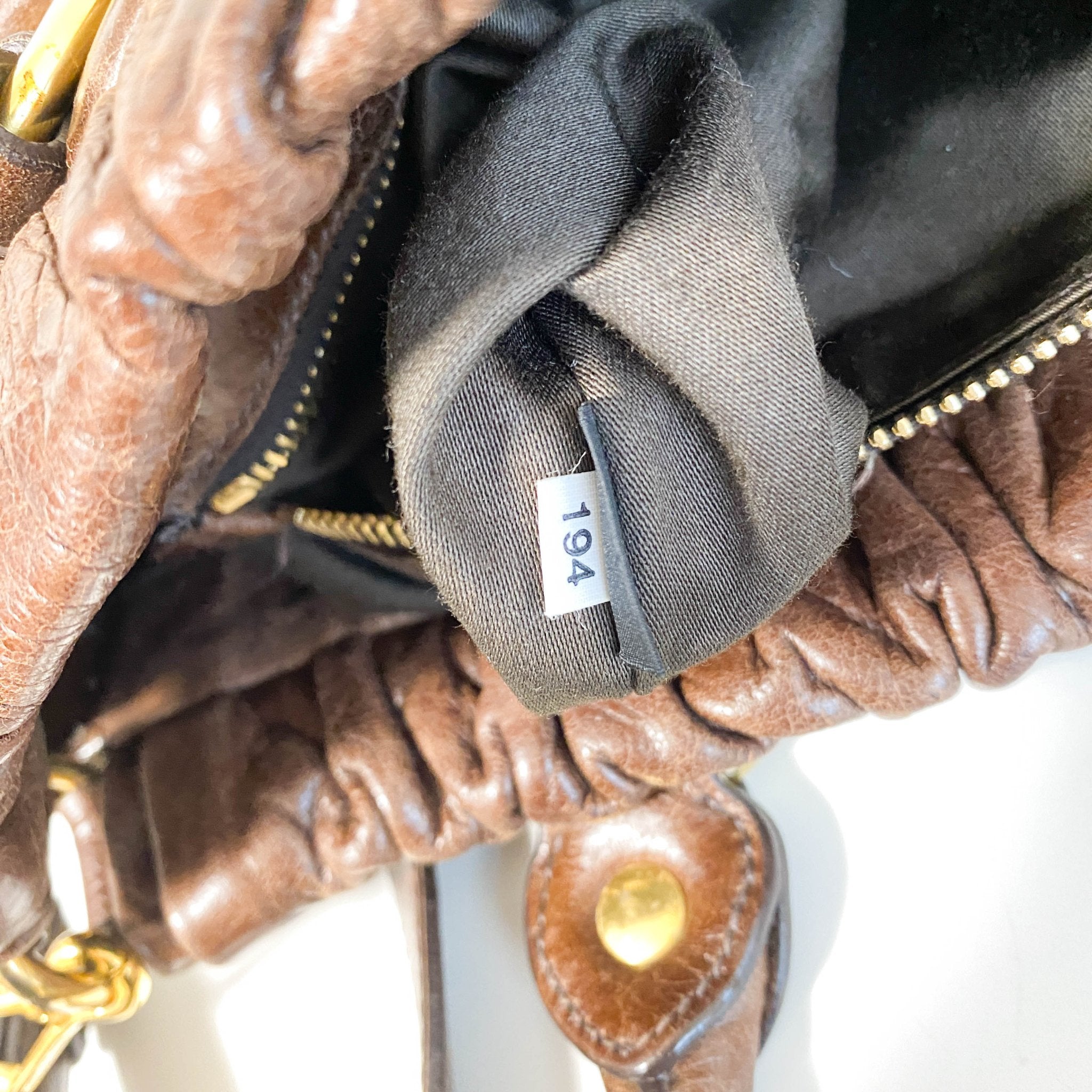 MIU MIU Vitello Bauletto Brown Leather Handbag, in , Sold by HIVE PRELOVED - Shoulder Bags, ,