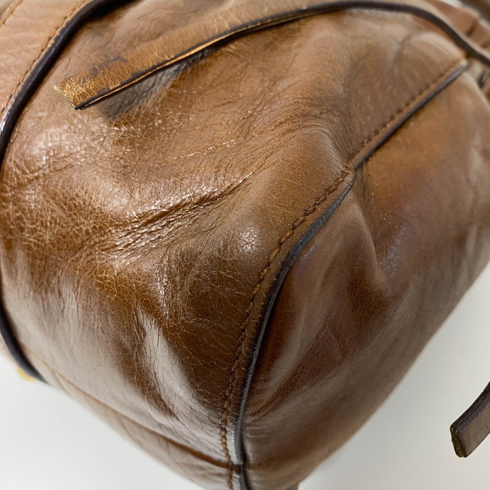 MIU MIU Vitello Bauletto Brown Leather Handbag, in , Sold by HIVE PRELOVED - Handle Bags, ,