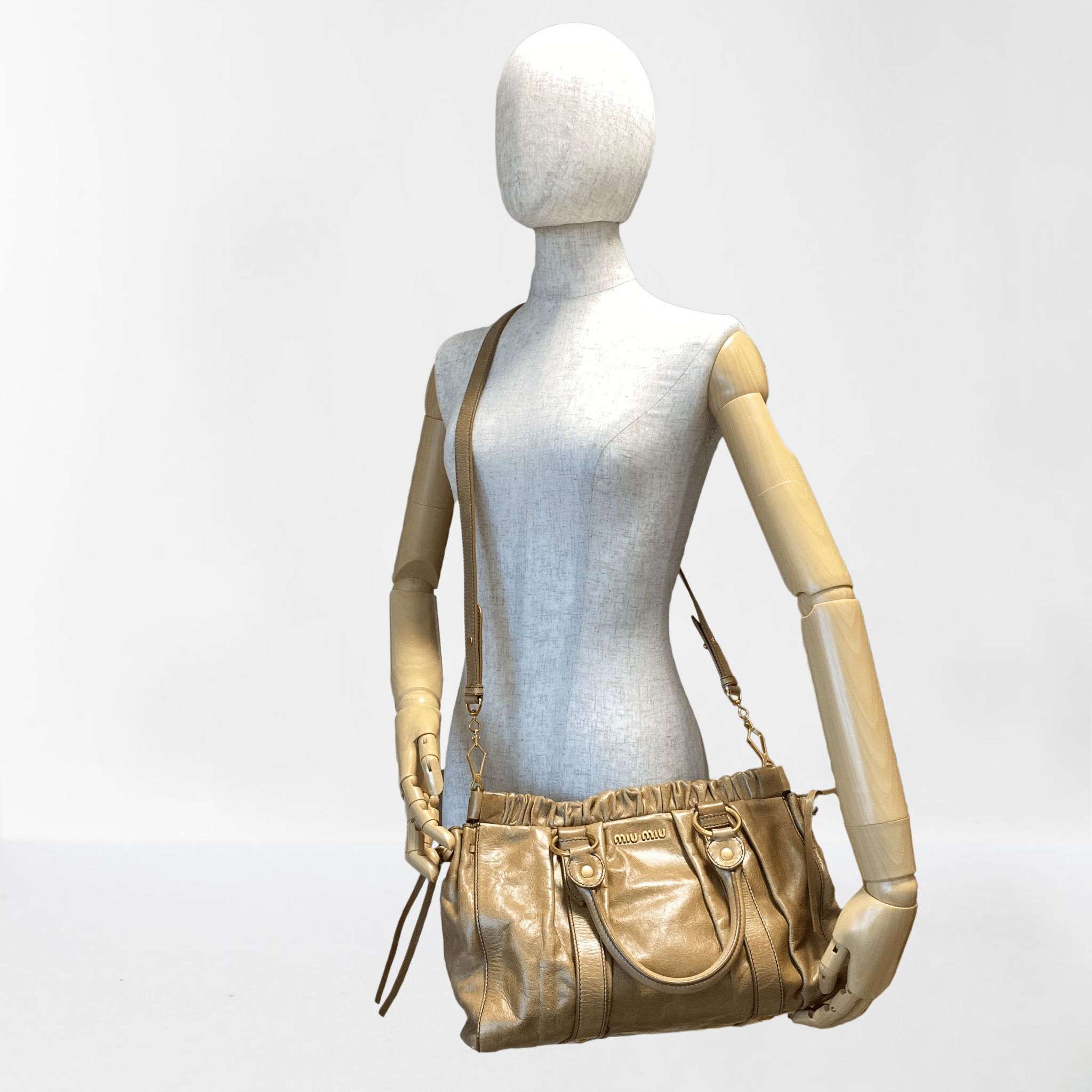 MIU MIU Vitello Bauletto Brown Leather Shoulder Bag, in , Sold by HIVE PRELOVED - Shoulder Bags, ,