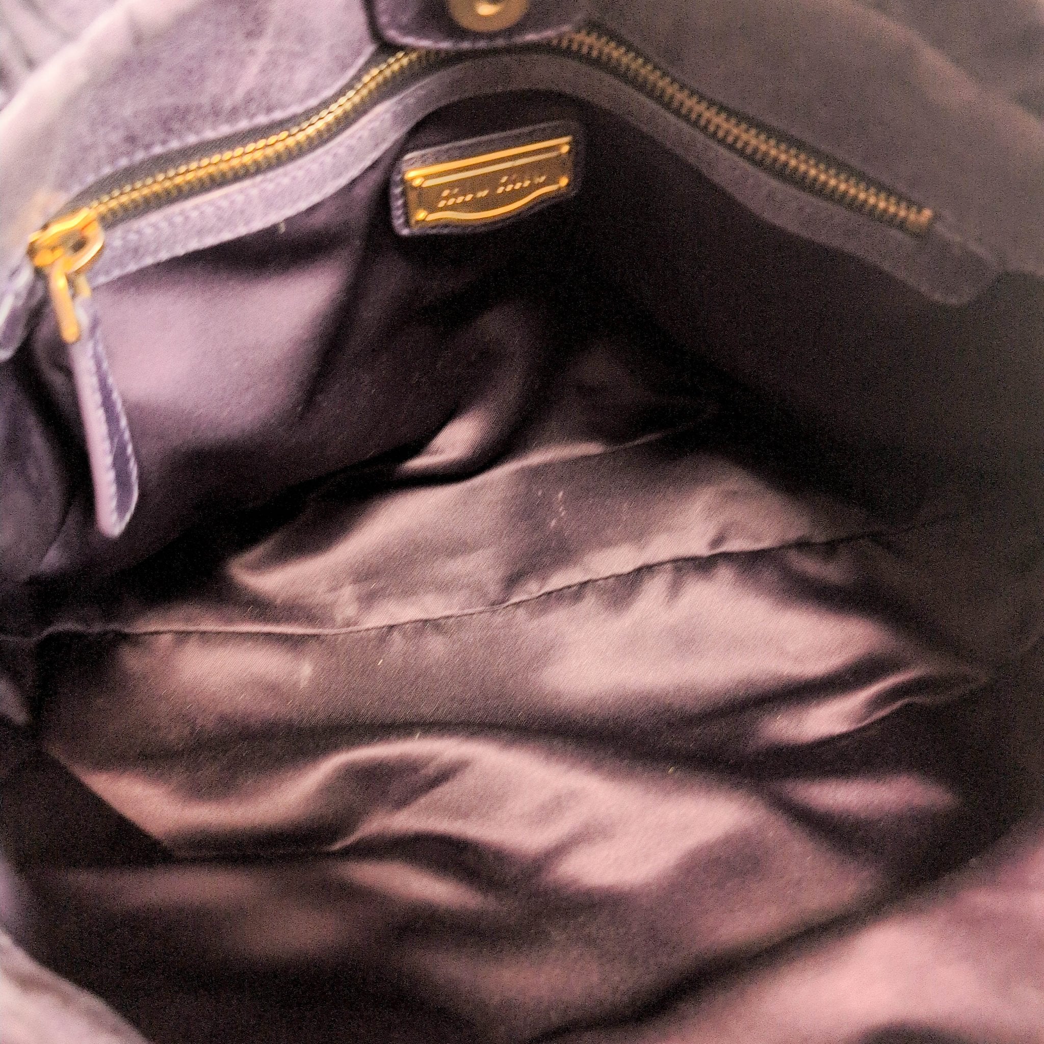 MIU MIU Vitello Bauletto Leather Handbag Purple, in , Sold by HIVE PRELOVED - Handle Bags, ,