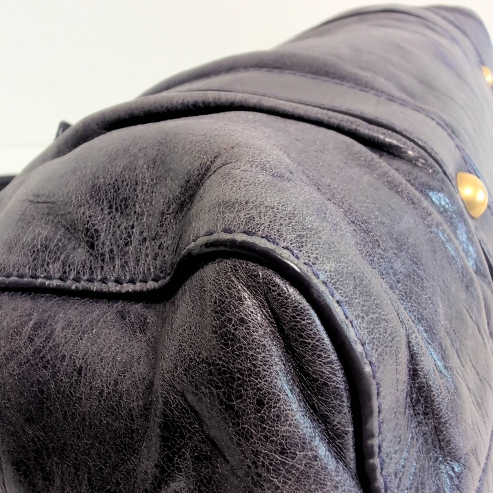 MIU MIU Vitello Bauletto Leather Handbag Purple, in , Sold by HIVE PRELOVED - Handle Bags, ,