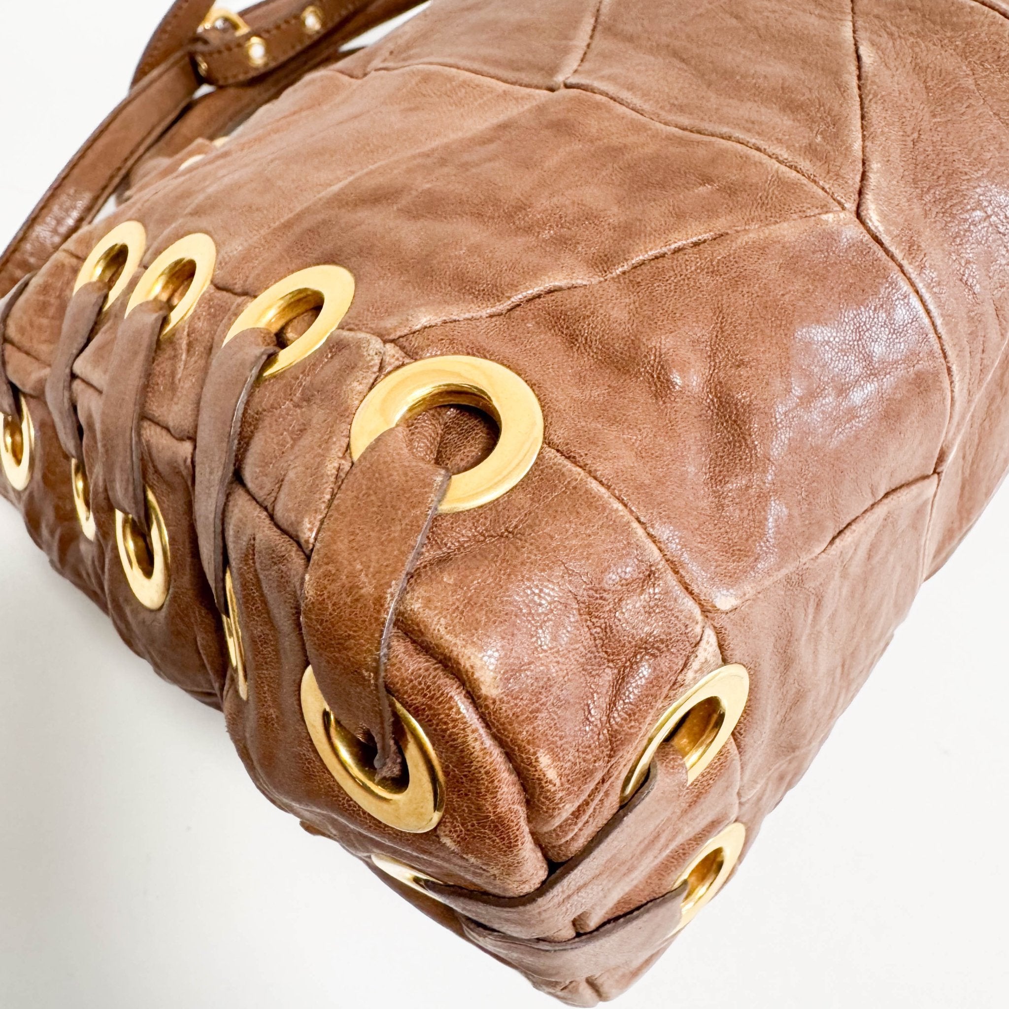 MIU MIU Vitello Brown Leather Hand Bag, in , Sold by HIVE PRELOVED - Handle Bags, Shoulder Bags,