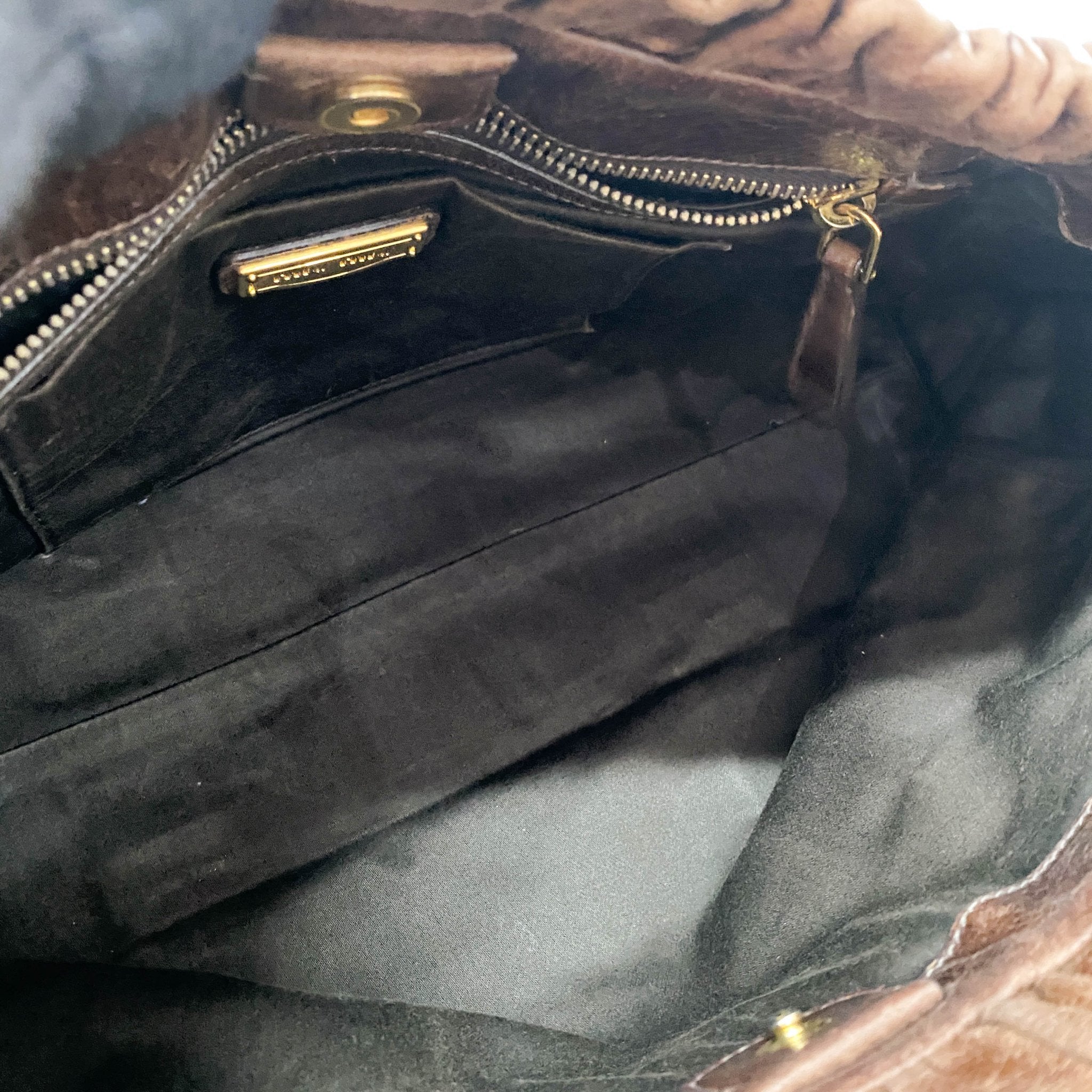 MIU MIU Vitello Brown Leather Top Handle Bag, in , Sold by HIVE PRELOVED - Crossbody bags, Handle Bags,