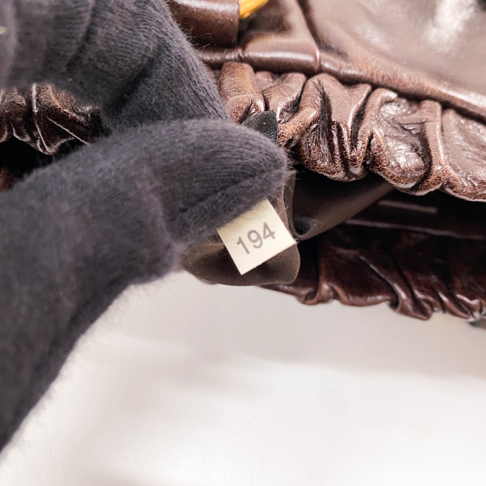 MIU MIU Vitello Luxe Brown Leather Top Handle Bag, in , Sold by HIVE PRELOVED - Handle Bags, Shoulder Bags,