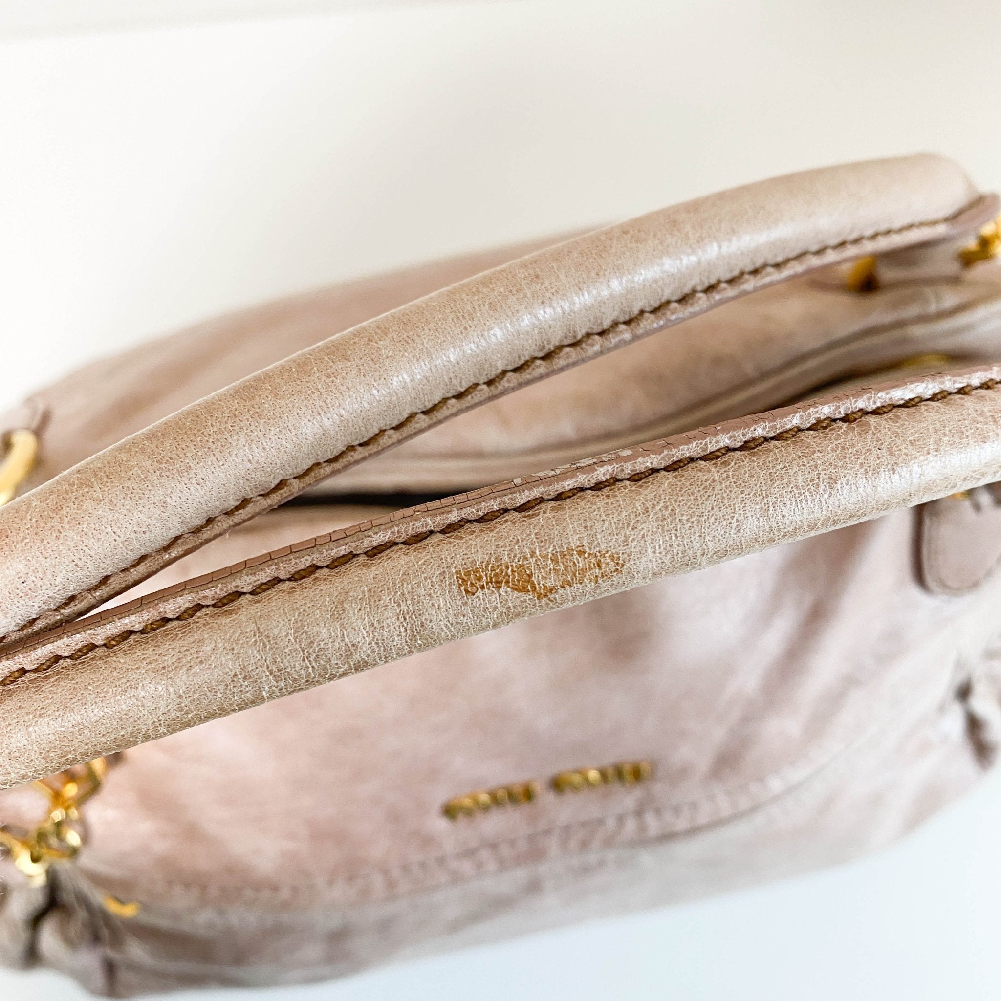 MIU MIU Vitello Pink Leather Hand Bag, in , Sold by HIVE PRELOVED - Handle Bags, Shoulder Bags,