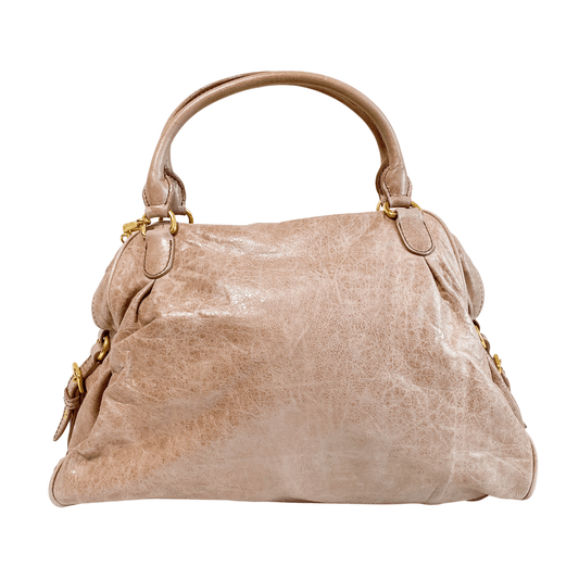 MIU MIU Vitello Pink Leather Hand Bag, in , Sold by HIVE PRELOVED - Handle Bags, Shoulder Bags,