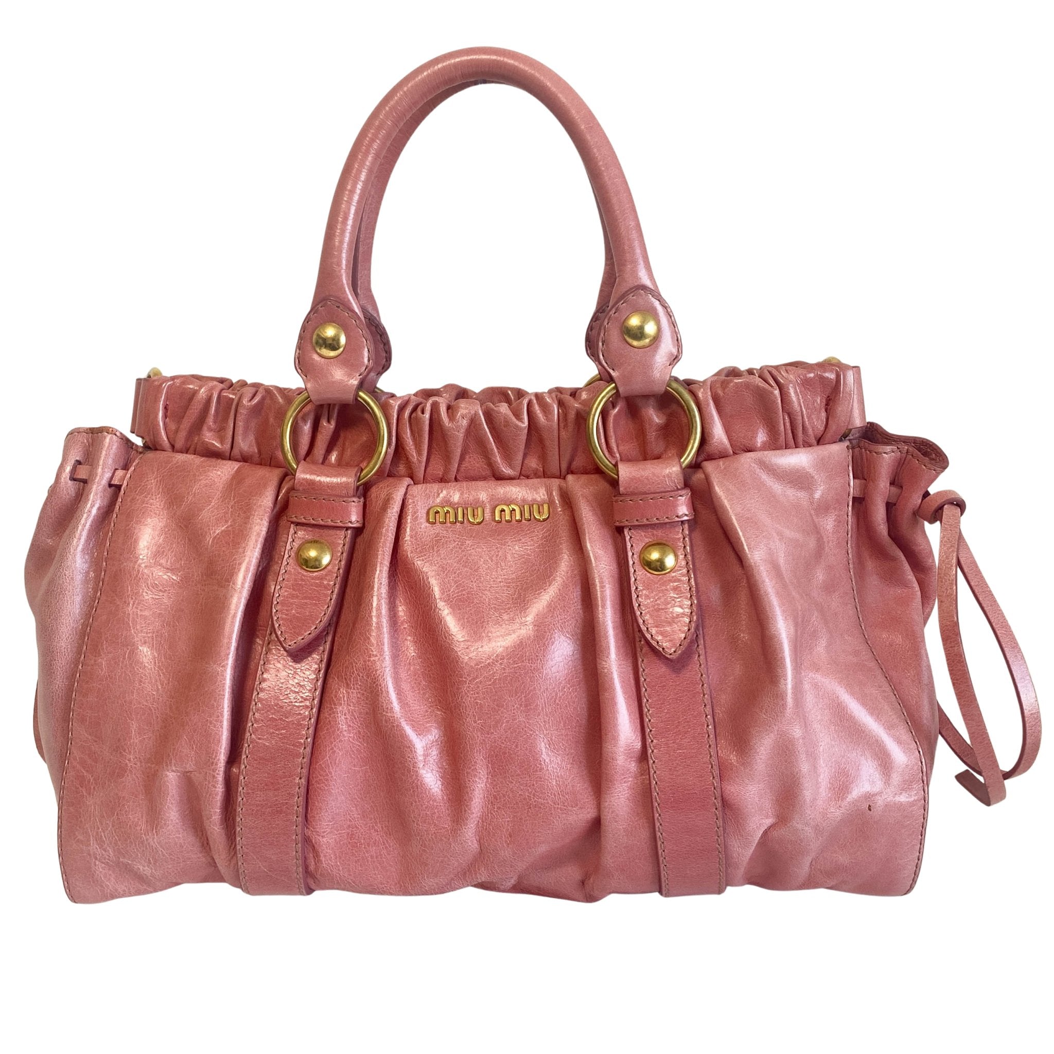 MIU MIU Vitello Pink Leather Hand Bag, in , Sold by HIVE PRELOVED - Shoulder Bags, ,