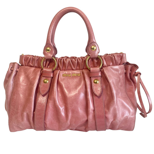 MIU MIU Vitello Pink Leather Hand Bag, in , Sold by HIVE PRELOVED - Shoulder Bags, ,