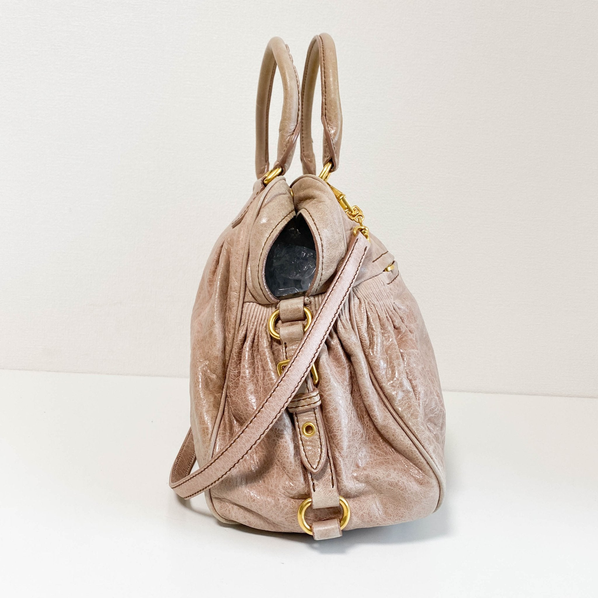 MIU MIU Vitello Pink Leather Hand Bag, in , Sold by HIVE PRELOVED - Handle Bags, Shoulder Bags,