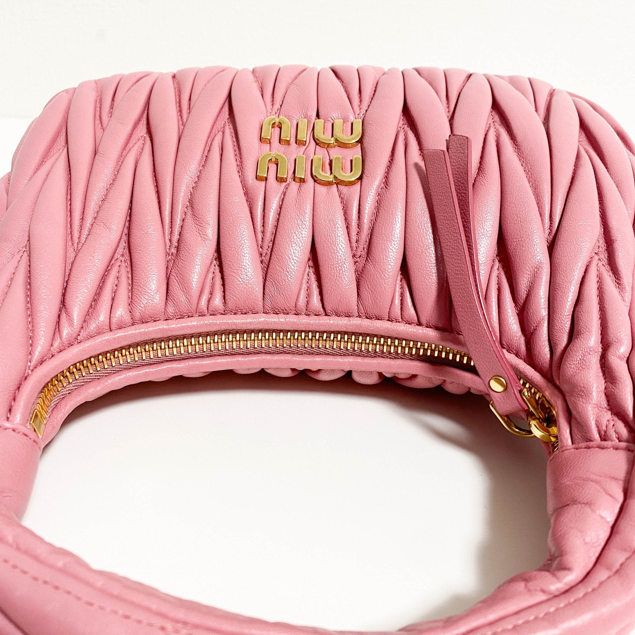 MIU MIU Wander Matelassé Leather Hobo Bag, in , Sold by HIVE PRELOVED - Handle Bags, Shoulder Bags,