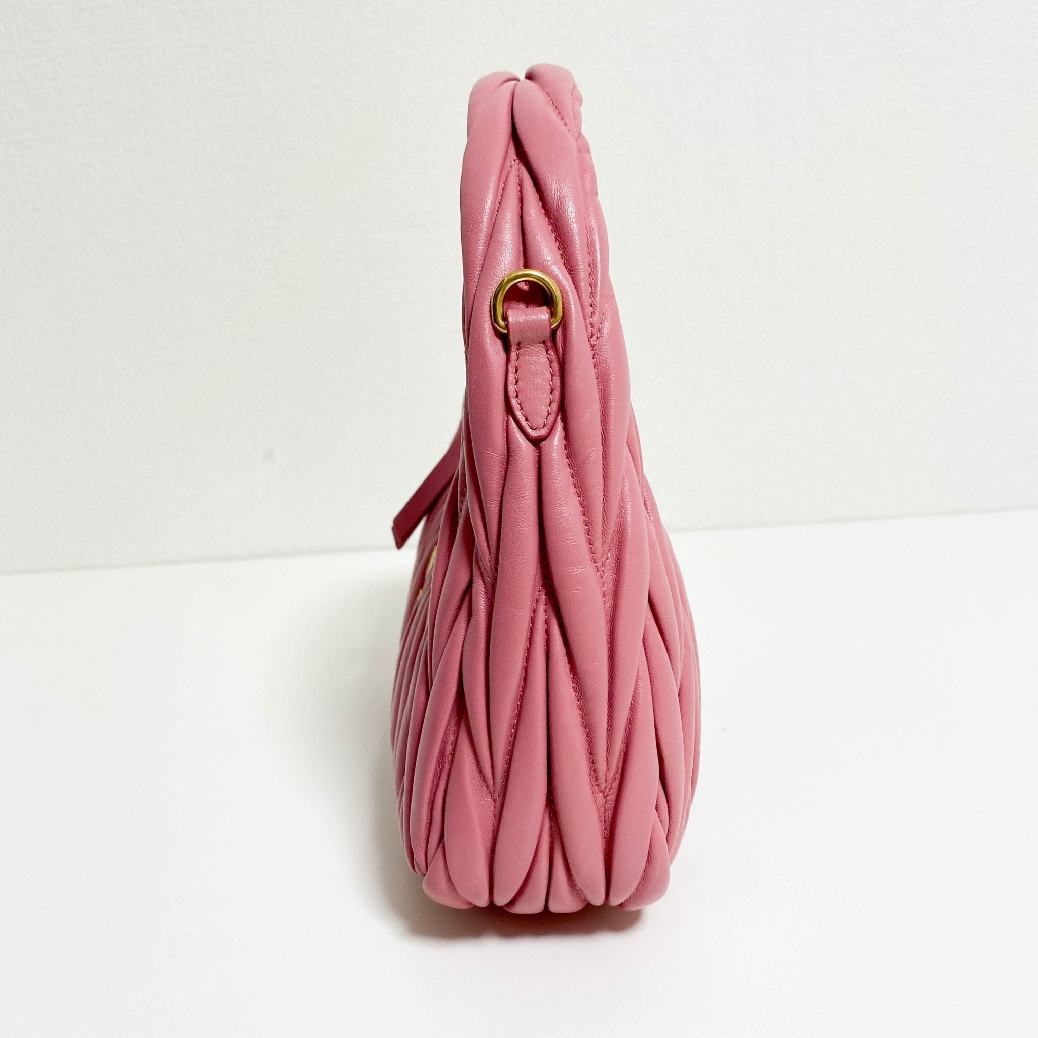 MIU MIU Wander Matelassé Leather Hobo Bag, in , Sold by HIVE PRELOVED - Handle Bags, Shoulder Bags,