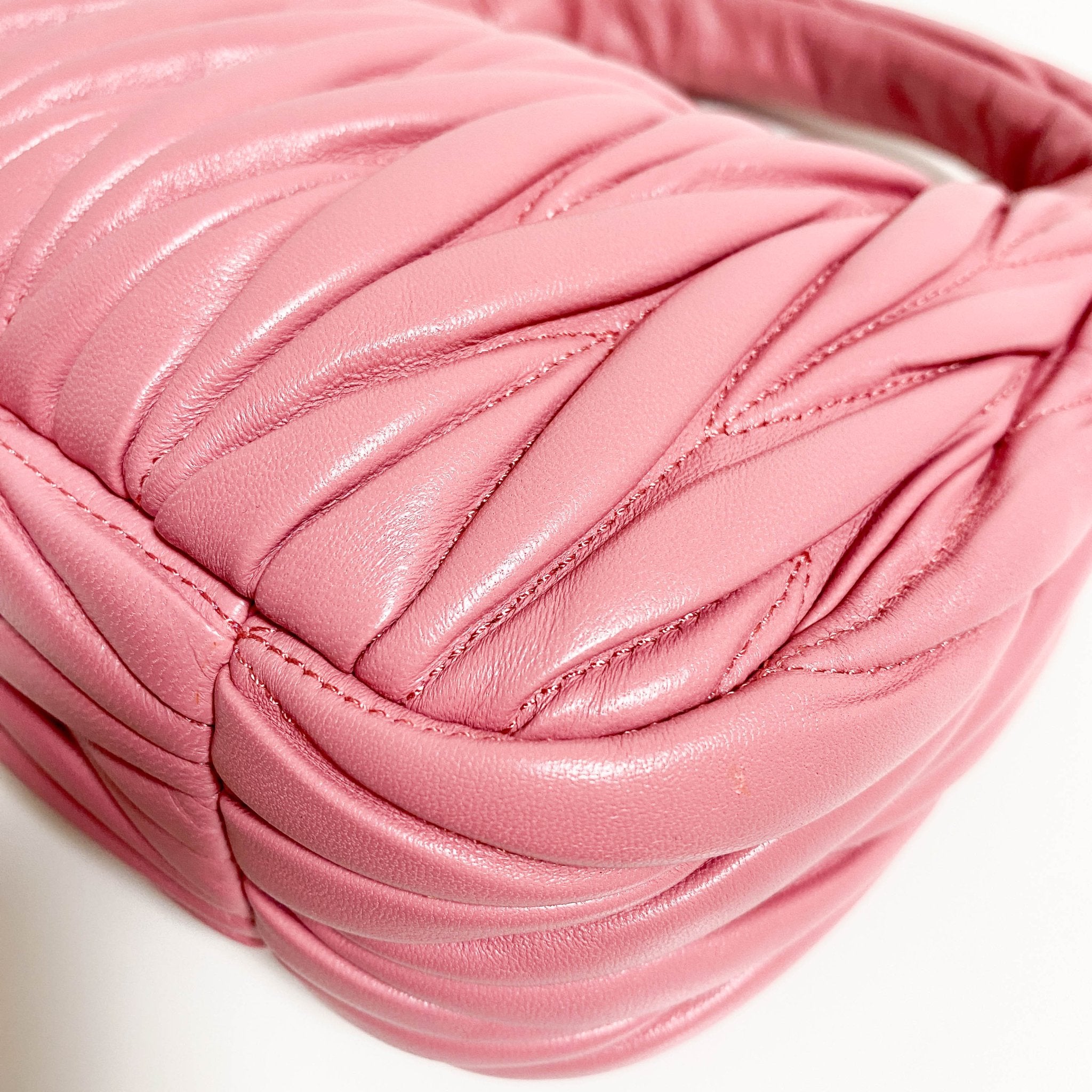 MIU MIU Wander Matelassé Leather Hobo Bag, in , Sold by HIVE PRELOVED - Handle Bags, Shoulder Bags,