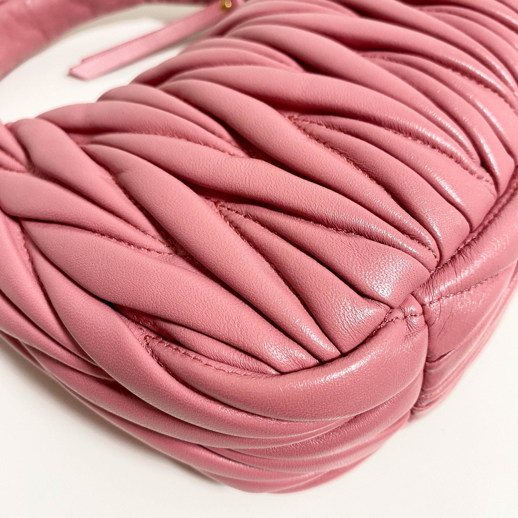 MIU MIU Wander Matelassé Leather Hobo Bag, in , Sold by HIVE PRELOVED - Handle Bags, Shoulder Bags,