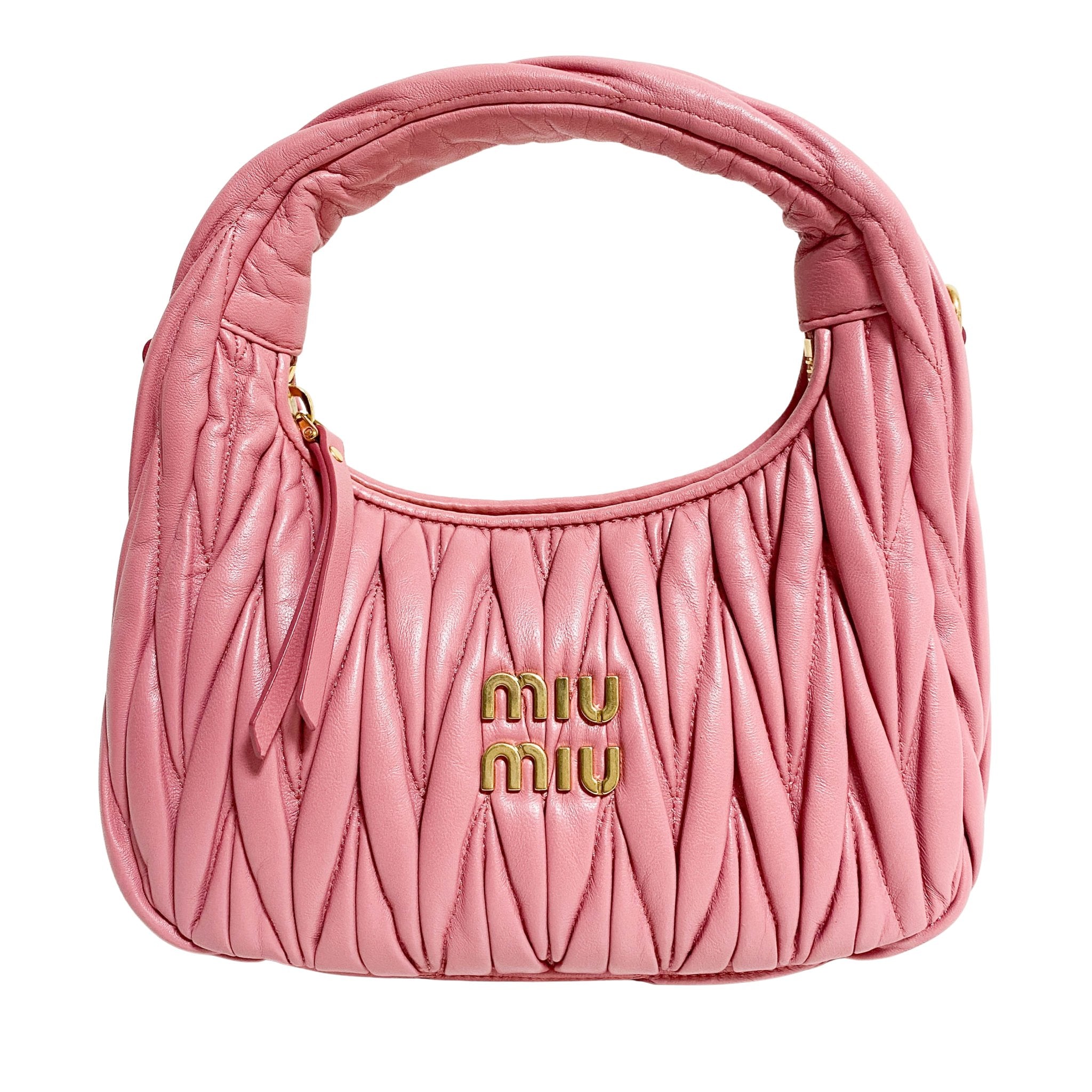 MIU MIU Wander Matelassé Leather Hobo Bag, in , Sold by HIVE PRELOVED - Handle Bags, Shoulder Bags,