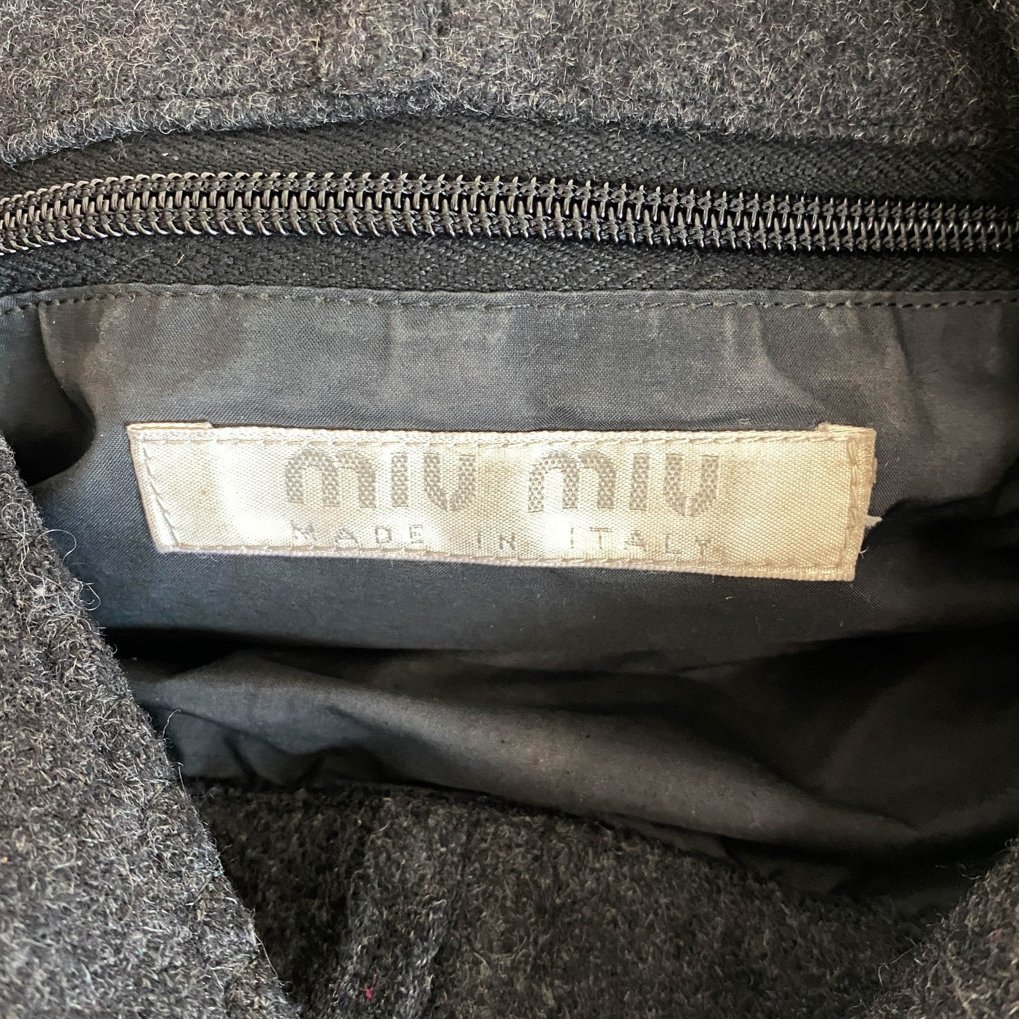 MIU MIU Wool Hobo Grey Shoulder Bag, in , Sold by HIVE PRELOVED - Shoulder Bags, ,