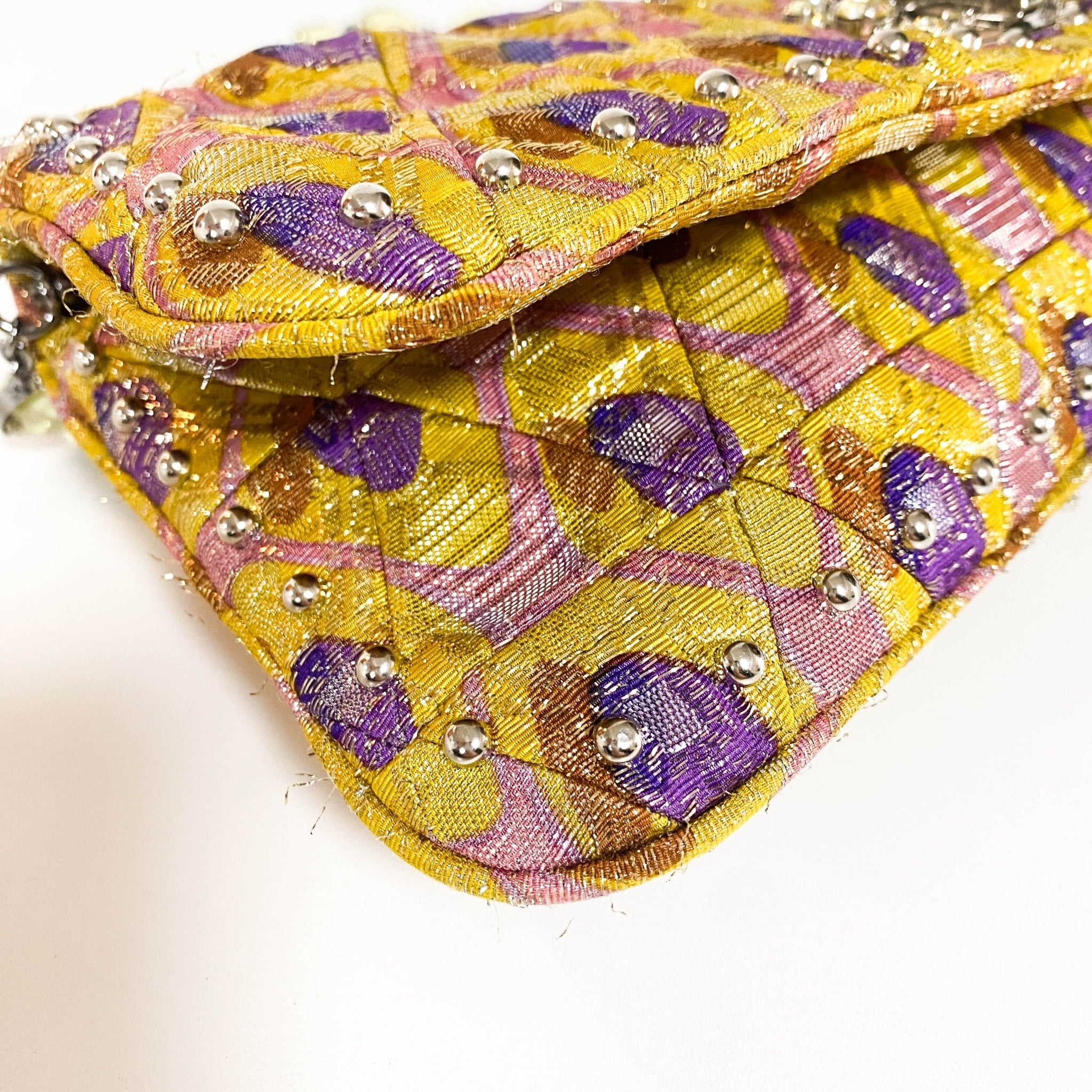 MIU MIU Yellow Canvas and Crystal Shoulder Bag, in , Sold by HIVE PRELOVED - Shoulder Bags, ,