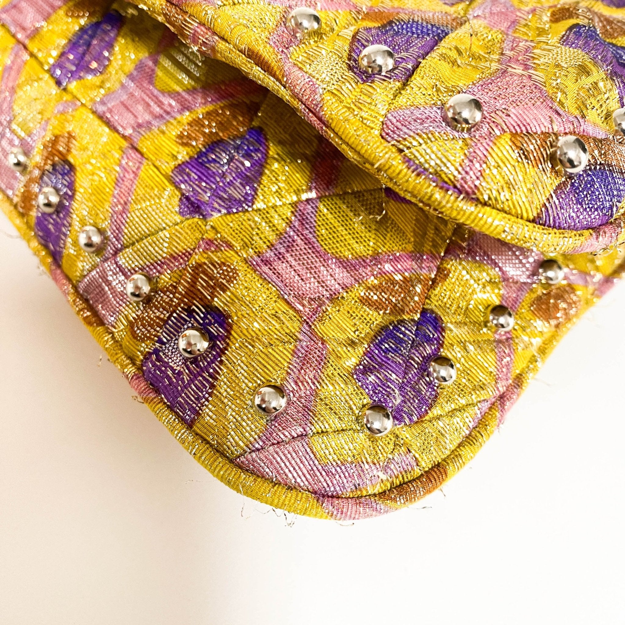 MIU MIU Yellow Canvas and Crystal Shoulder Bag, in , Sold by HIVE PRELOVED - Shoulder Bags, ,