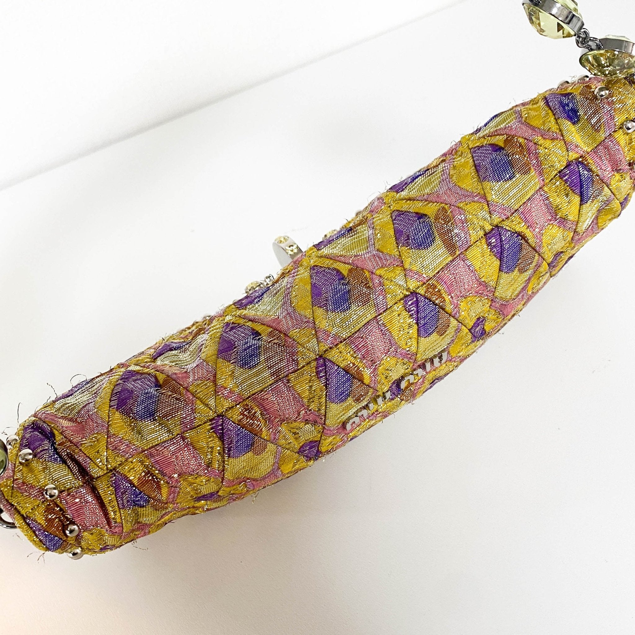 MIU MIU Yellow Canvas and Crystal Shoulder Bag, in , Sold by HIVE PRELOVED - Shoulder Bags, ,