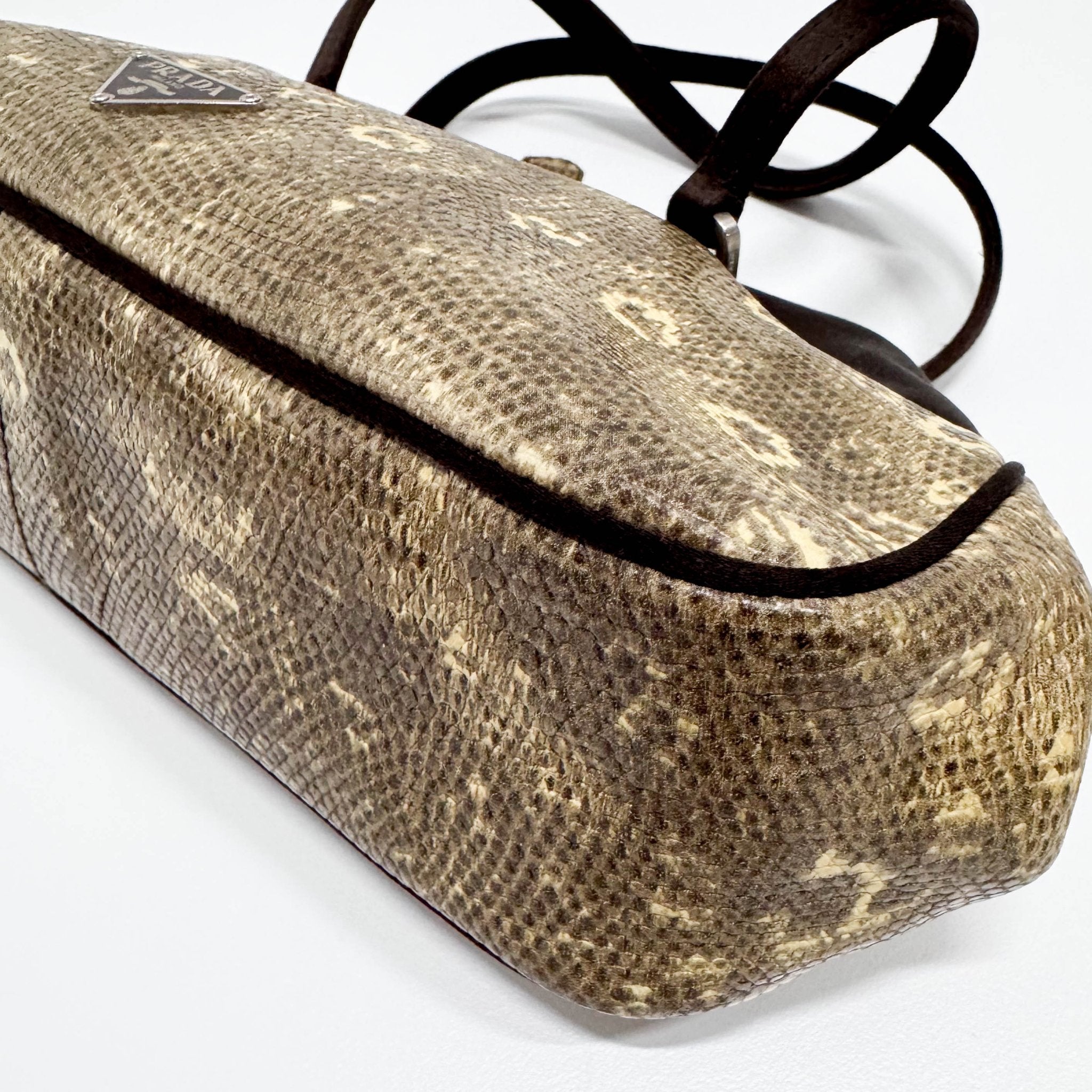 PRADA Archive Leather and Satin Top Handle Bag, in , Sold by HIVE PRELOVED - Handle Bags, ,