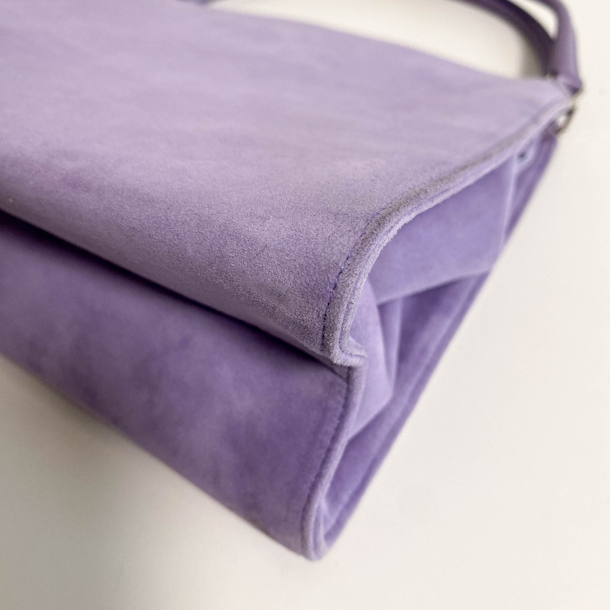 PRADA Archive Purple Suede Top Handle Bag, in , Sold by HIVE PRELOVED - Handle Bags, ,