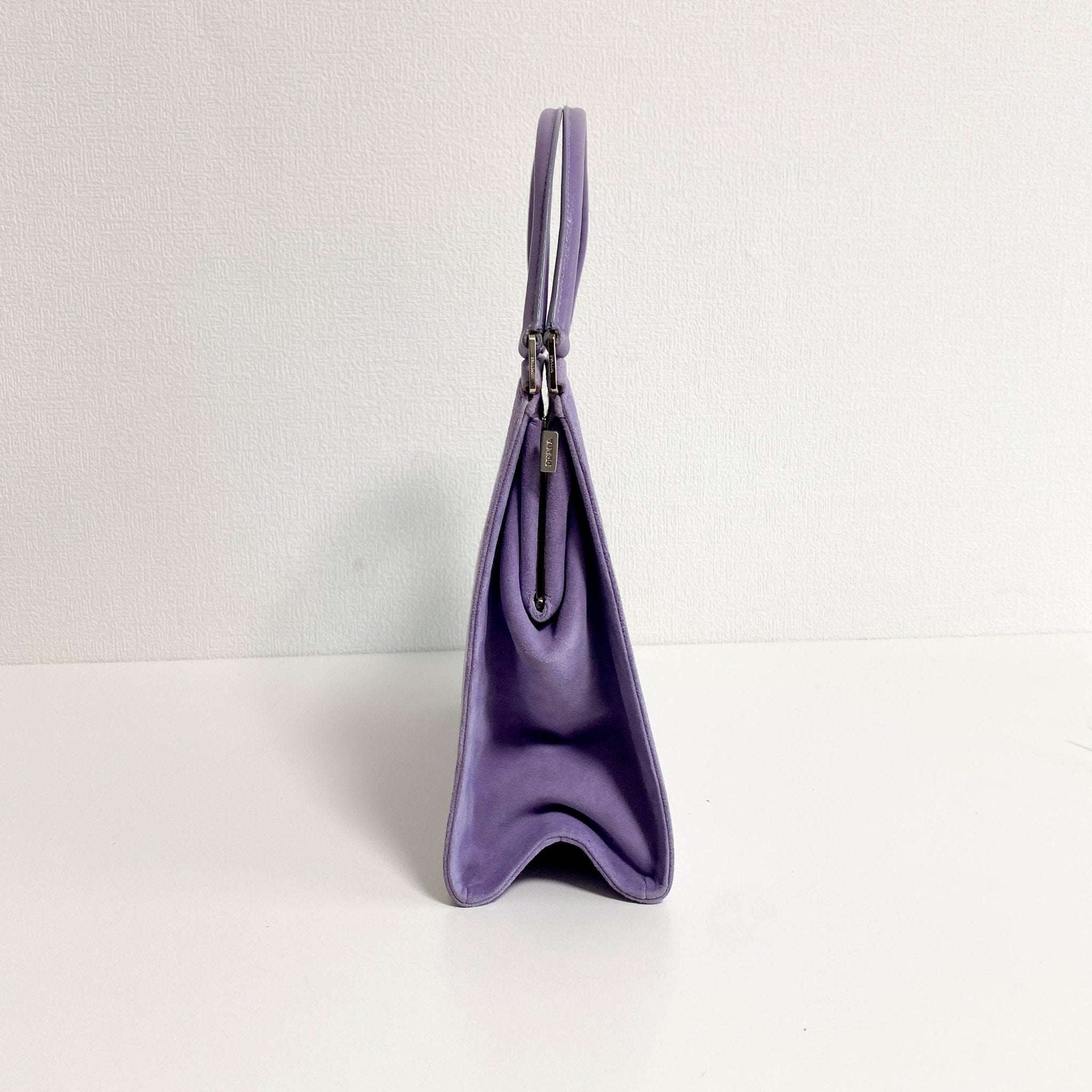 PRADA Archive Purple Suede Top Handle Bag, in , Sold by HIVE PRELOVED - Handle Bags, ,