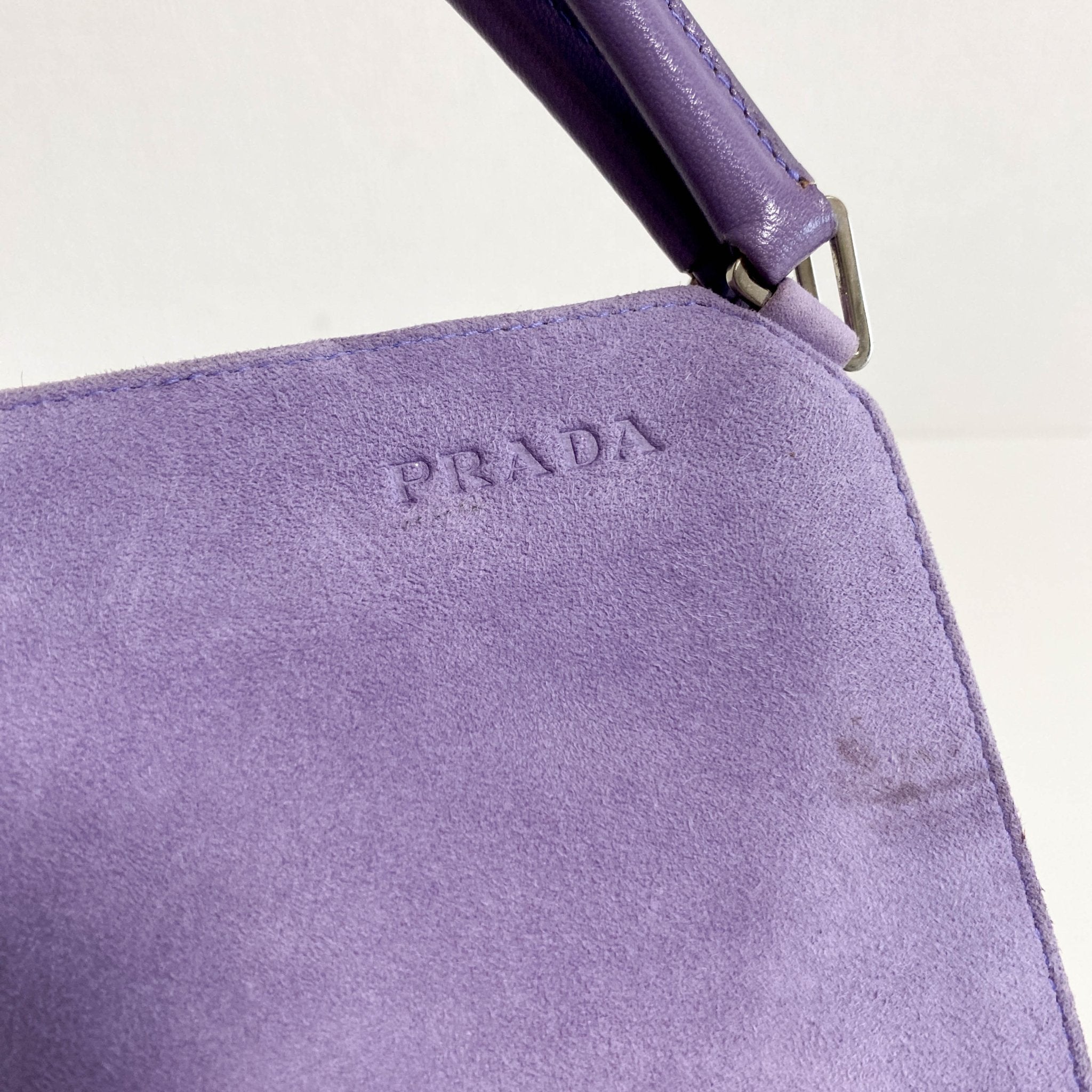 PRADA Archive Purple Suede Top Handle Bag, in , Sold by HIVE PRELOVED - Handle Bags, ,