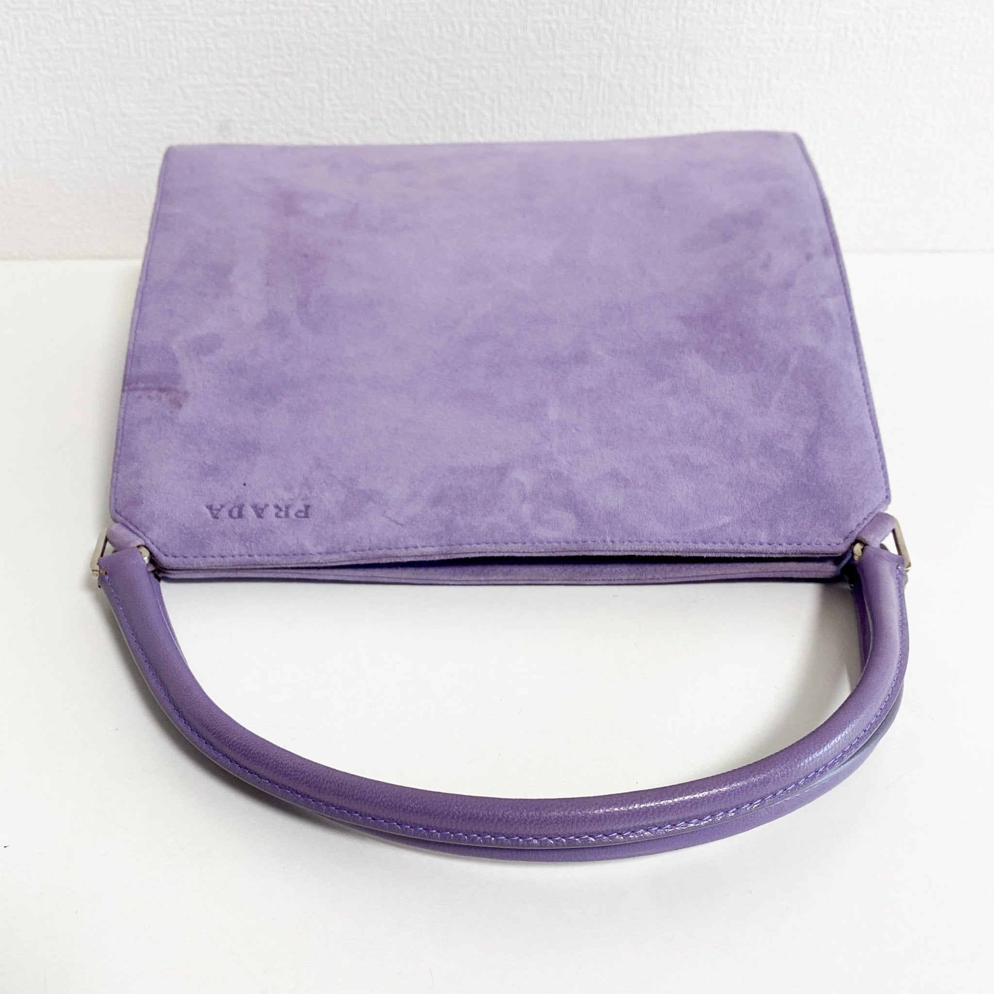 PRADA Archive Purple Suede Top Handle Bag, in , Sold by HIVE PRELOVED - Handle Bags, ,