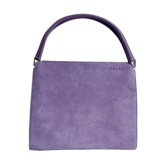 PRADA Archive Purple Suede Top Handle Bag, in , Sold by HIVE PRELOVED - Handle Bags, ,