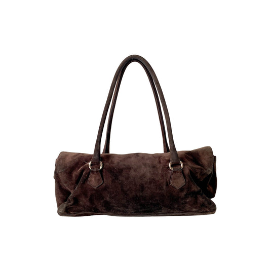 PRADA Archive Suede Brown Shoulder Bag, in , Sold by HIVE PRELOVED - Shoulder Bags, ,
