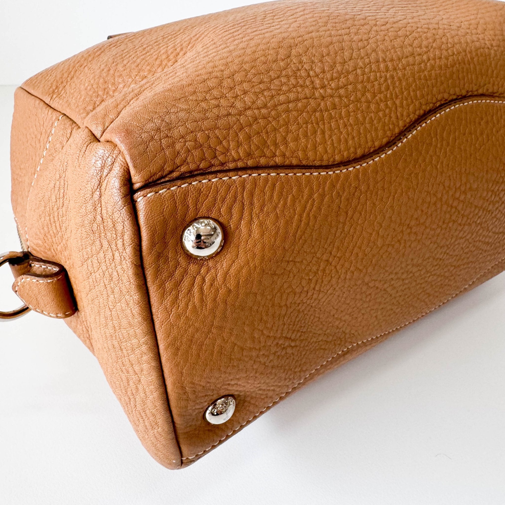 PRADA Beige Leather Bowling Shoulder Bag, in , Sold by HIVE PRELOVED - Shoulder Bags, ,