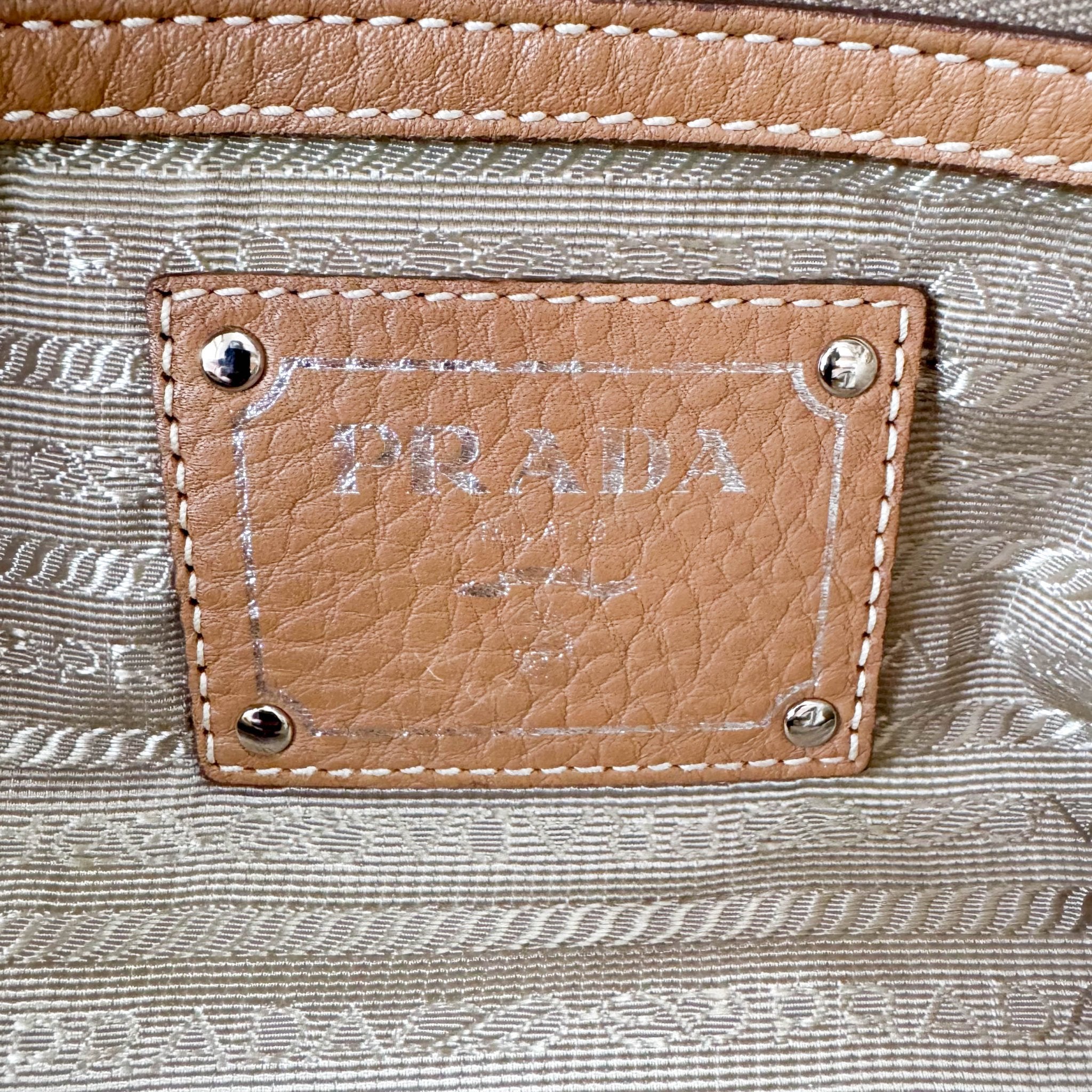 PRADA Beige Leather Bowling Shoulder Bag, in , Sold by HIVE PRELOVED - Shoulder Bags, ,