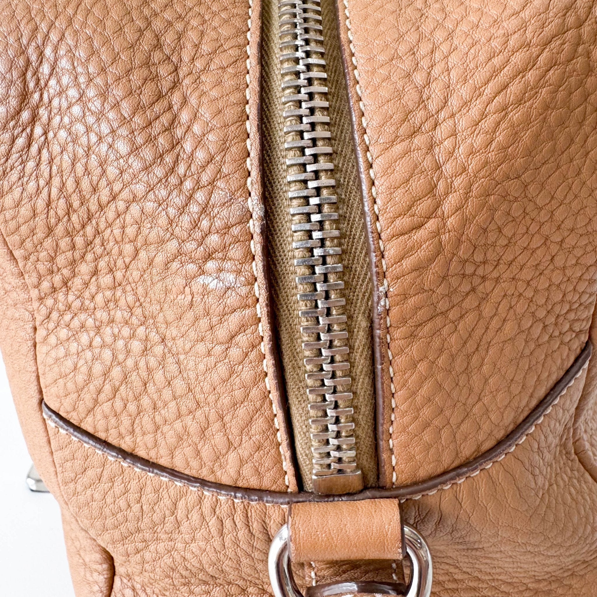 PRADA Beige Leather Bowling Shoulder Bag, in , Sold by HIVE PRELOVED - Shoulder Bags, ,