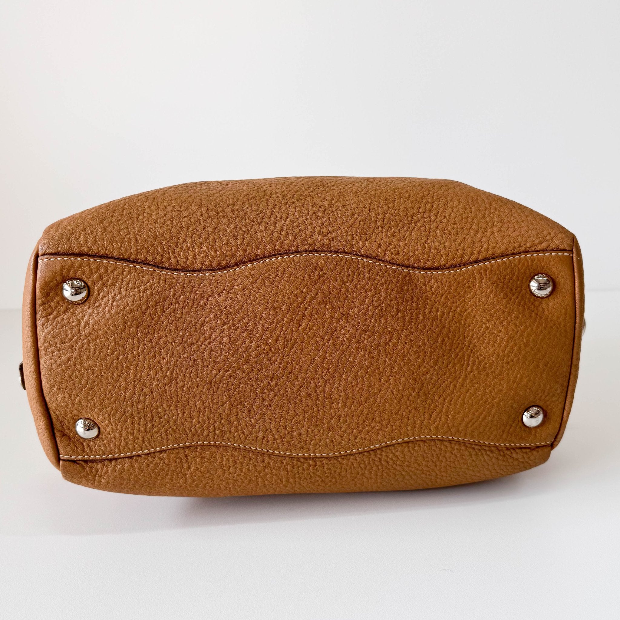 PRADA Beige Leather Bowling Shoulder Bag, in , Sold by HIVE PRELOVED - Shoulder Bags, ,