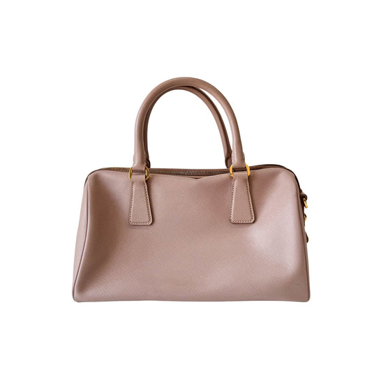 PRADA Beige Pink Leather Top Handle Bag, in , Sold by HIVE PRELOVED - Handle Bags, Shoulder Bags,