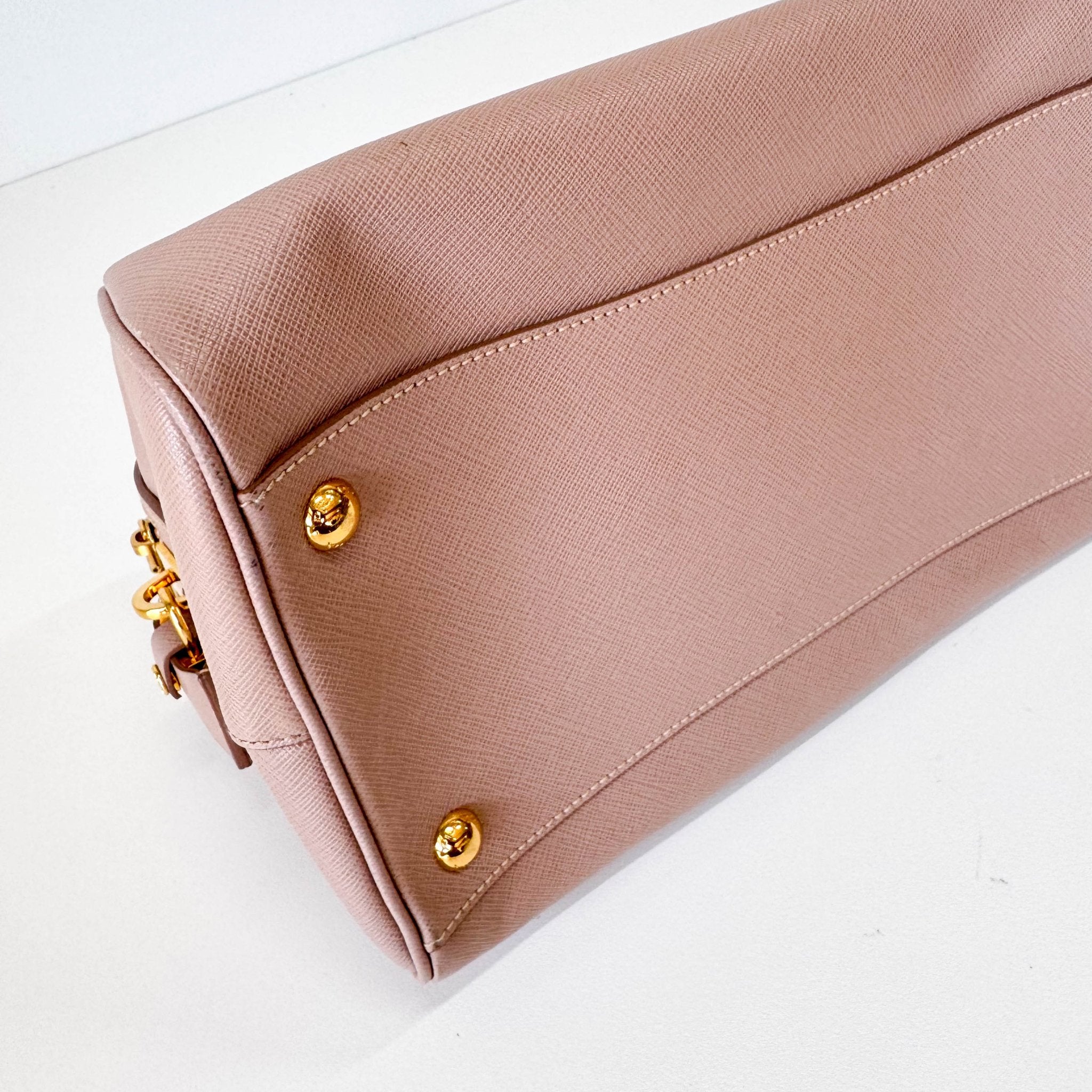 PRADA Beige Pink Leather Top Handle Bag, in , Sold by HIVE PRELOVED - Handle Bags, Shoulder Bags,