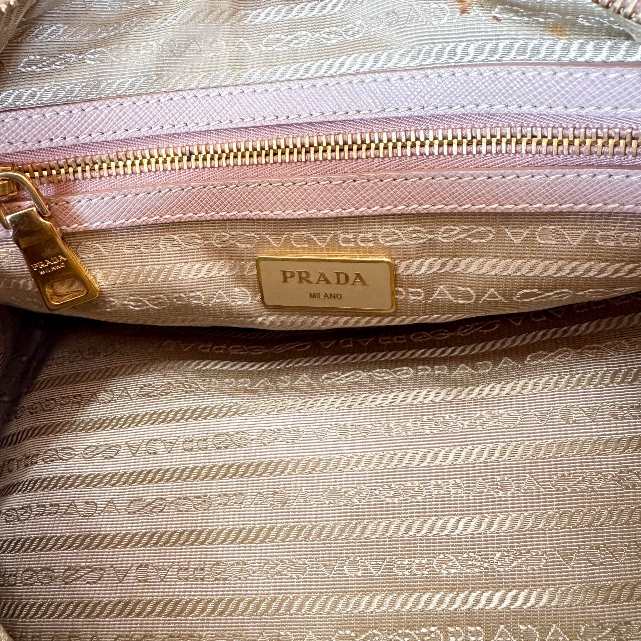 PRADA Beige Pink Leather Top Handle Bag, in , Sold by HIVE PRELOVED - Handle Bags, Shoulder Bags,