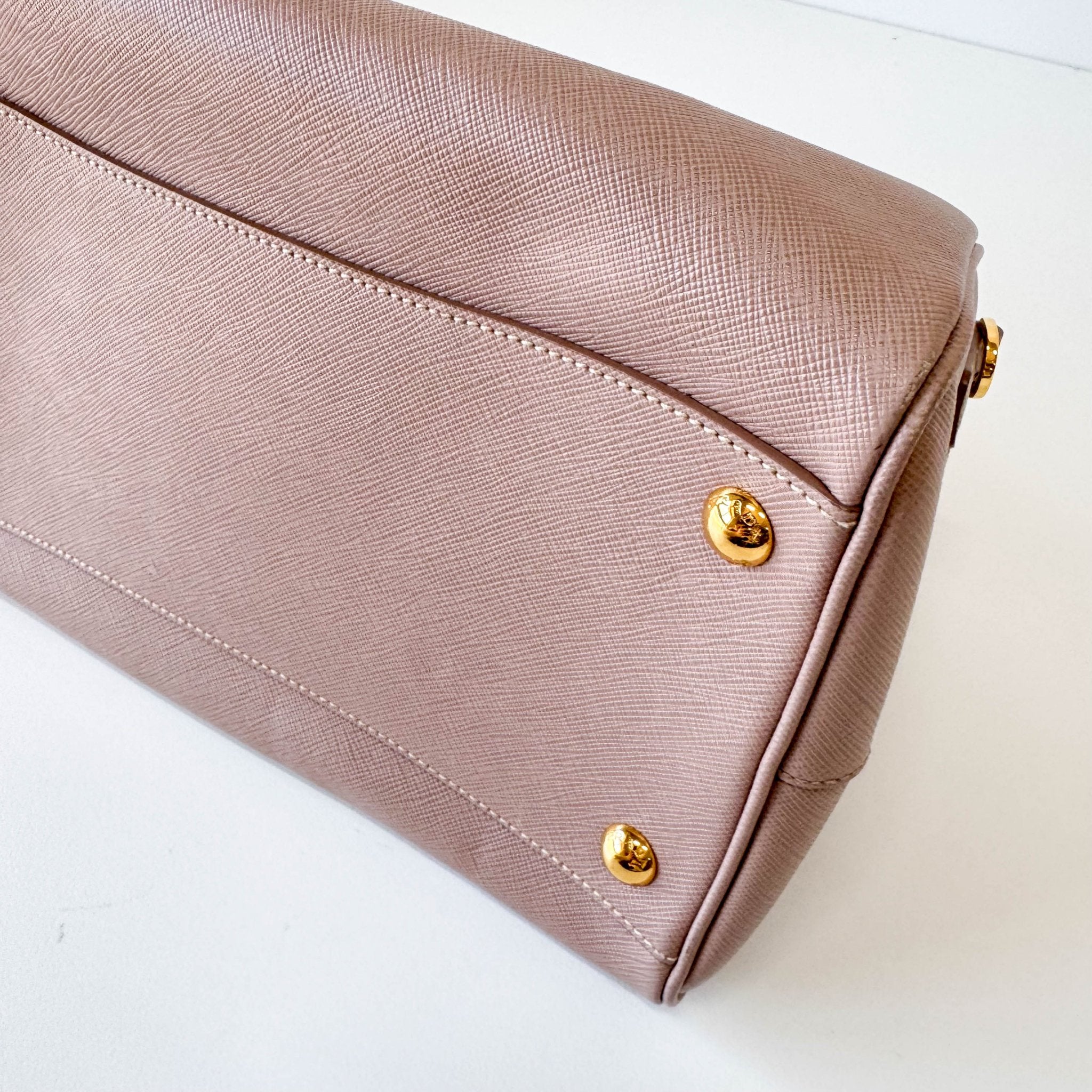PRADA Beige Pink Leather Top Handle Bag, in , Sold by HIVE PRELOVED - Handle Bags, Shoulder Bags,