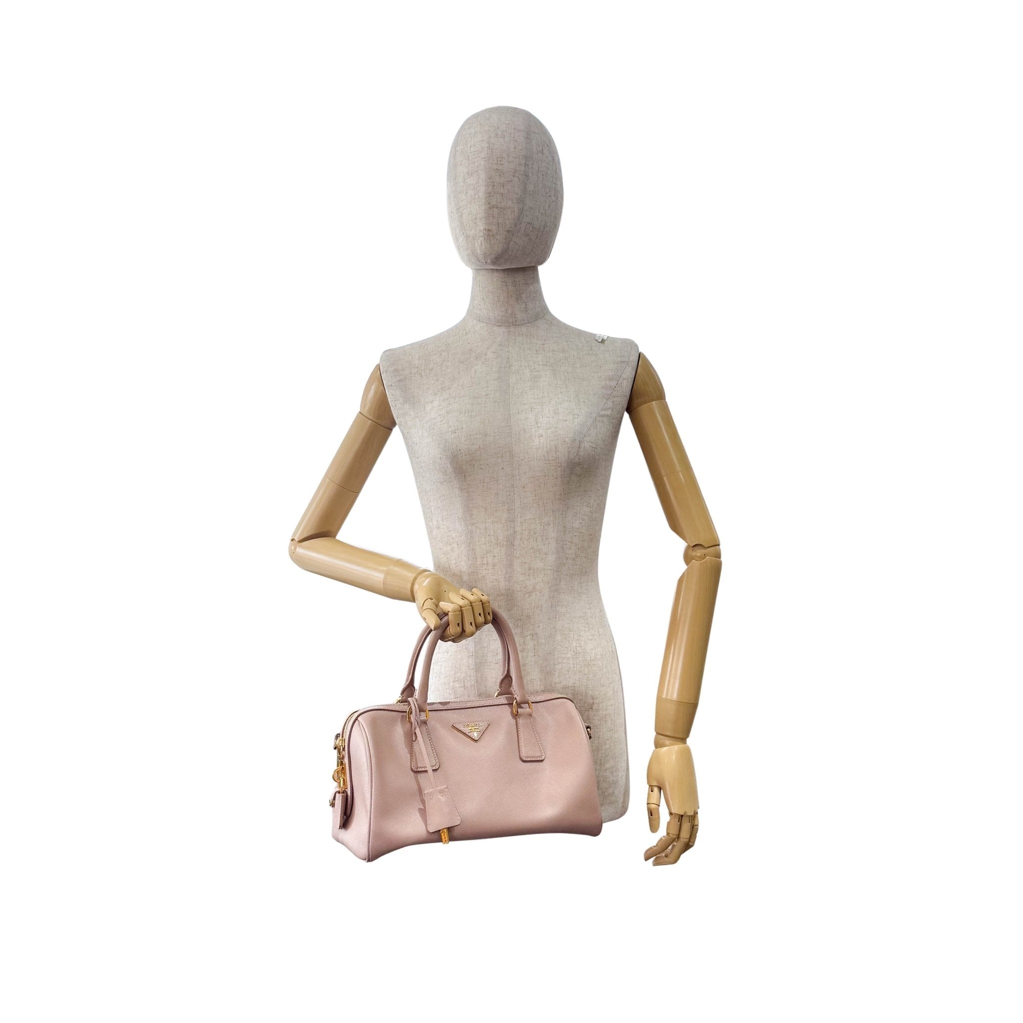 PRADA Beige Pink Leather Top Handle Bag, in , Sold by HIVE PRELOVED - Handle Bags, Shoulder Bags,