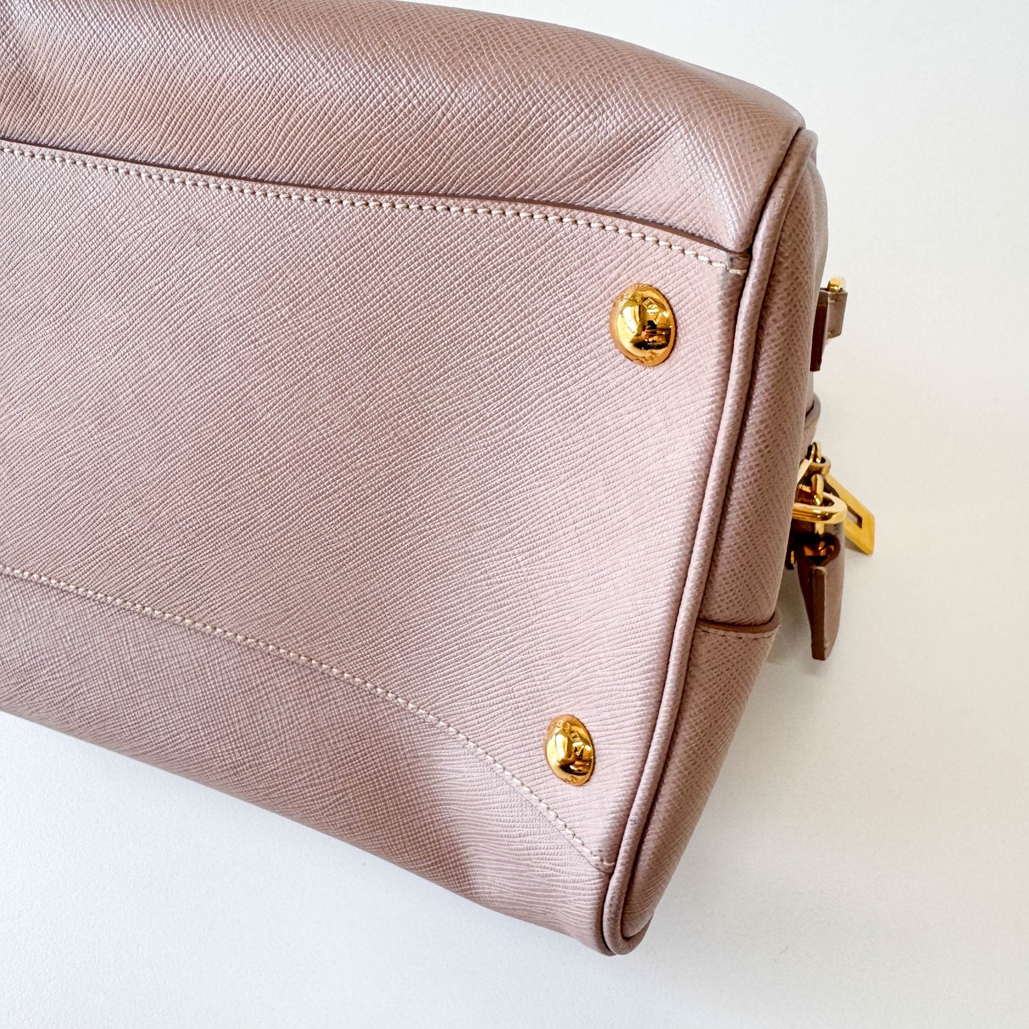 PRADA Beige Pink Leather Top Handle Bag, in , Sold by HIVE PRELOVED - Handle Bags, Shoulder Bags,