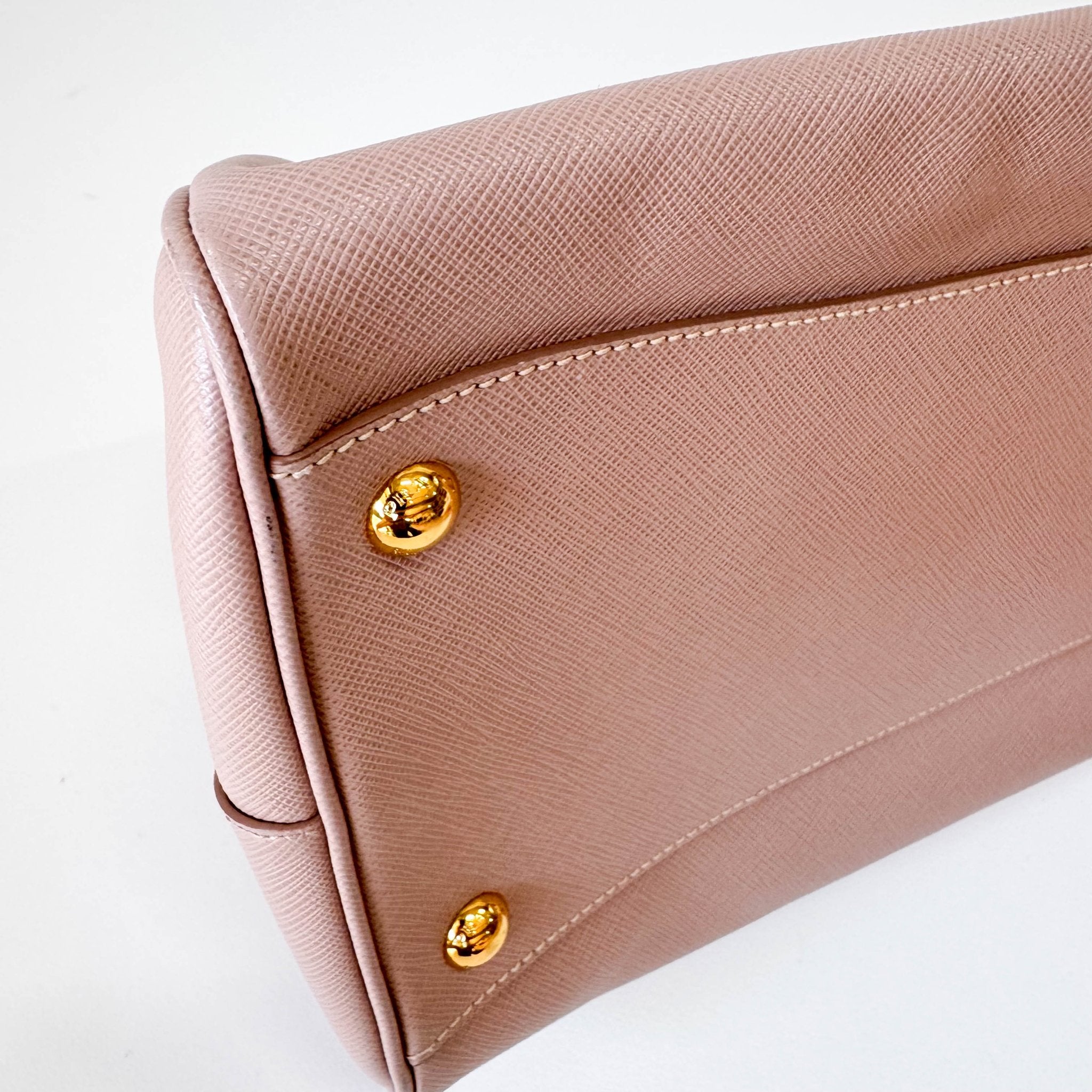 PRADA Beige Pink Leather Top Handle Bag, in , Sold by HIVE PRELOVED - Handle Bags, Shoulder Bags,