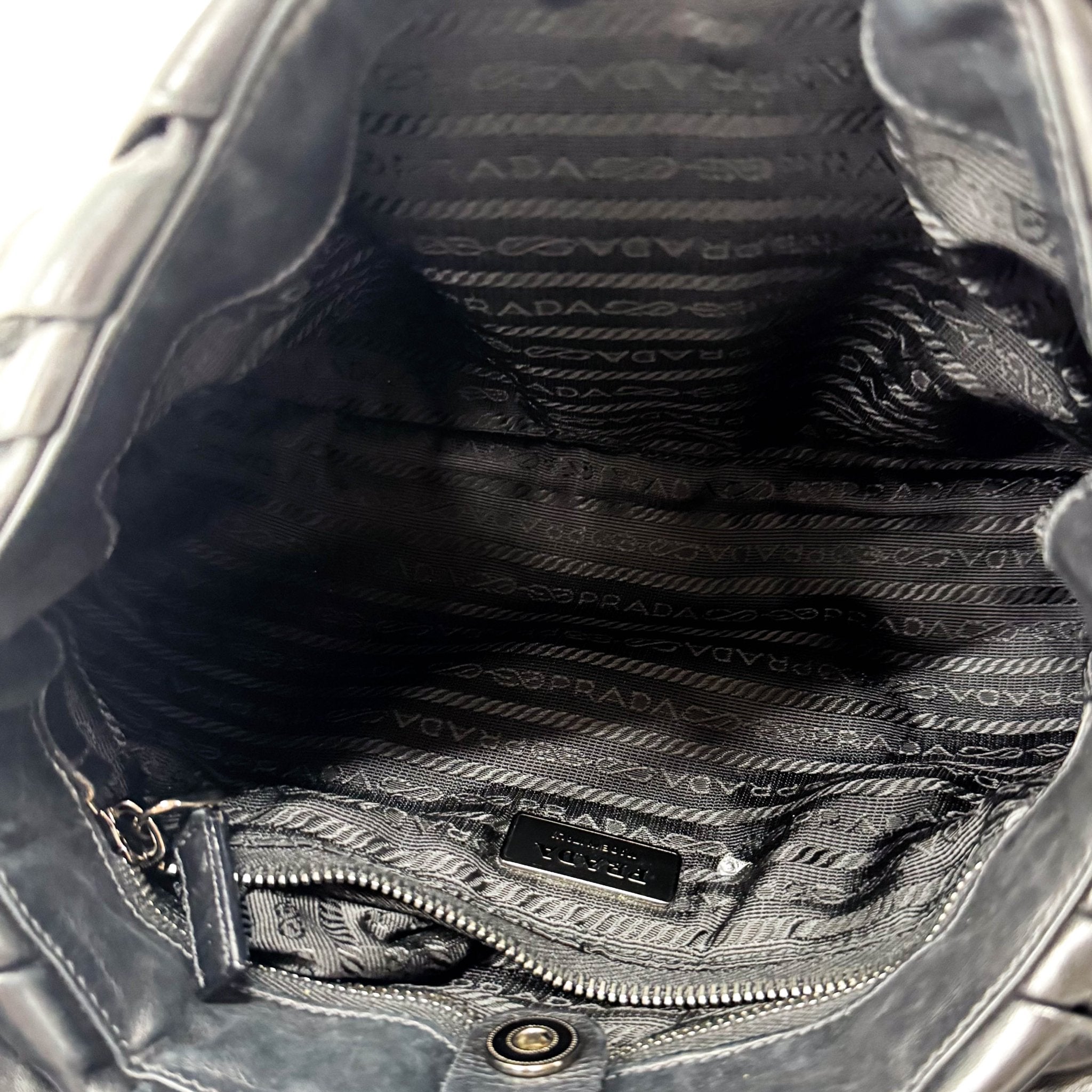 PRADA Black Calfskin Leather with SIlver Hardware Shoulder Bag, in , Sold by HIVE PRELOVED - Shoulder Bags, ,