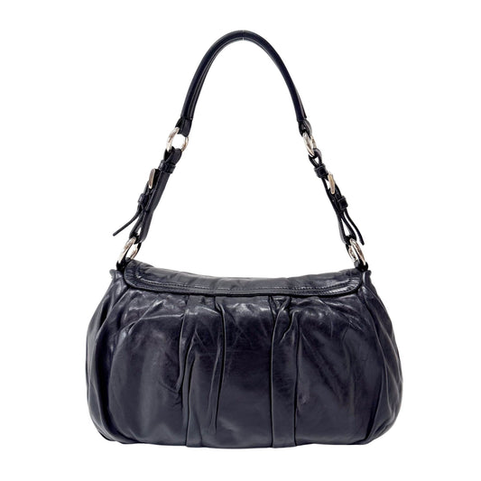 PRADA Black Calfskin Leather with SIlver Hardware Shoulder Bag, in , Sold by HIVE PRELOVED - Shoulder Bags, ,