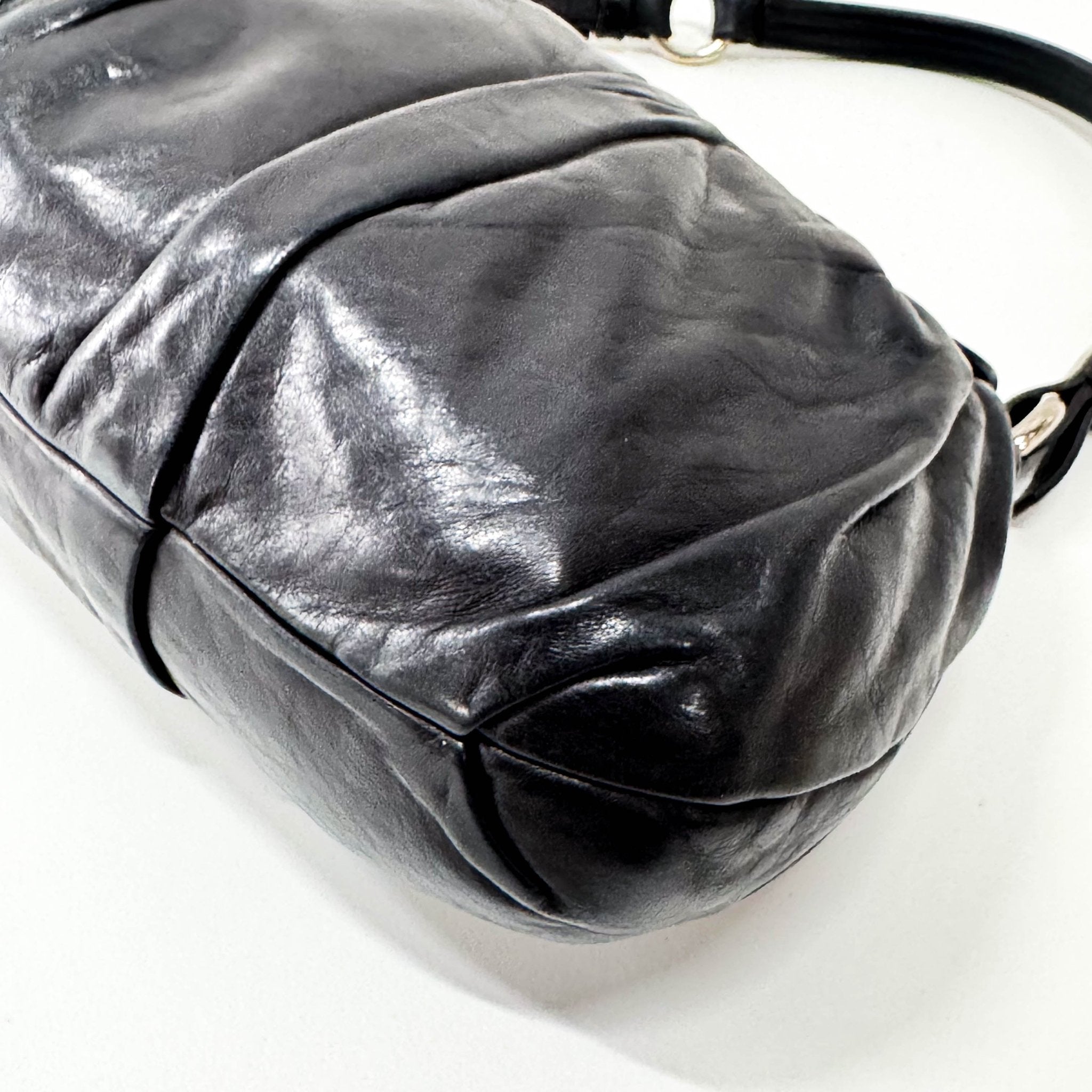 PRADA Black Calfskin Leather with SIlver Hardware Shoulder Bag, in , Sold by HIVE PRELOVED - Shoulder Bags, ,