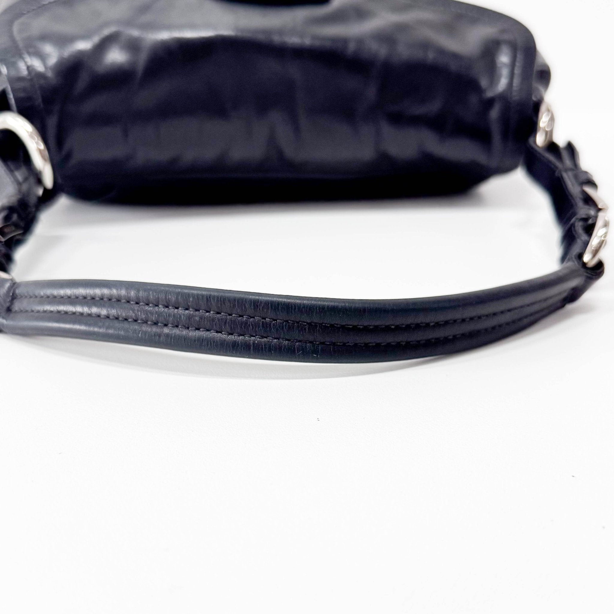 PRADA Black Calfskin Leather with SIlver Hardware Shoulder Bag, in , Sold by HIVE PRELOVED - Shoulder Bags, ,