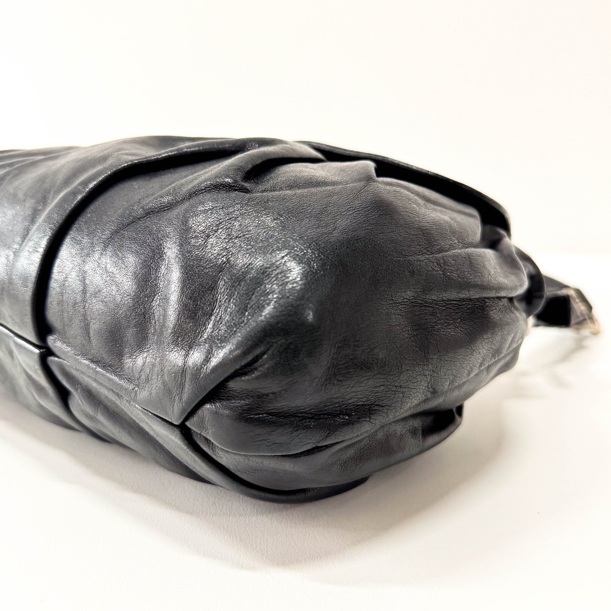 PRADA Black Calfskin Leather with SIlver Hardware Shoulder Bag, in , Sold by HIVE PRELOVED - Shoulder Bags, ,