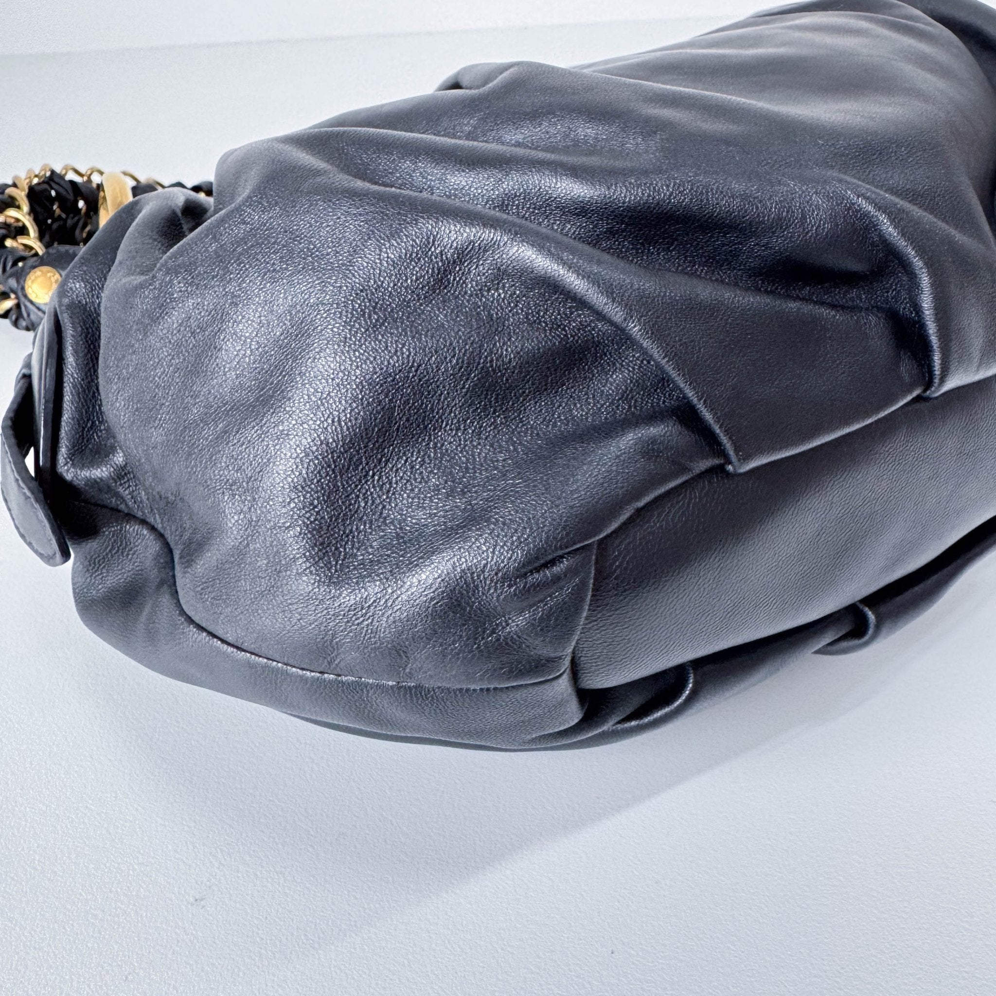 PRADA Black Leather Chain Shoulder Bag, in , Sold by HIVE PRELOVED - Handle Bags, ,