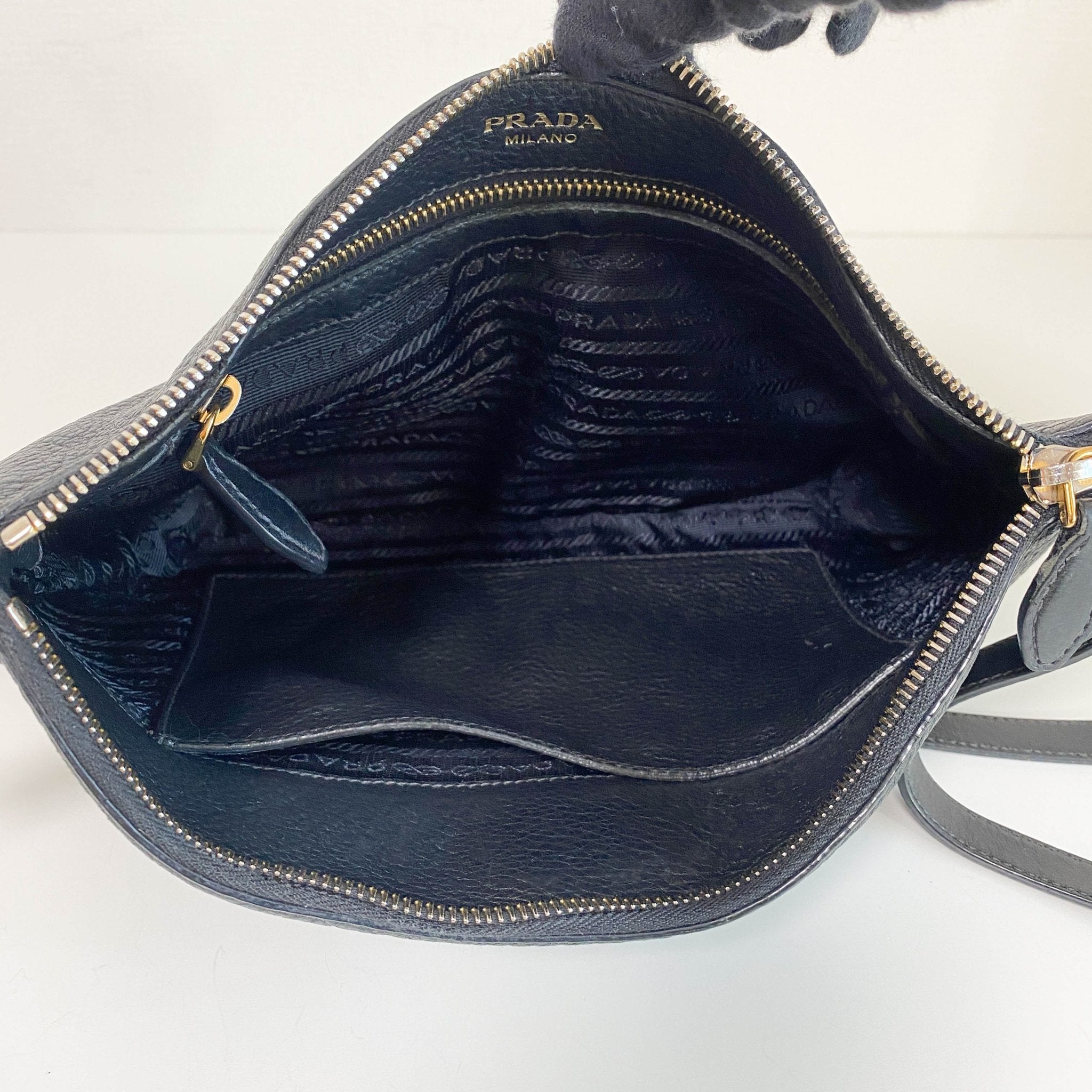 PRADA Black Leather Crossbody Bag, in , Sold by HIVE PRELOVED - Crossbody bags, ,