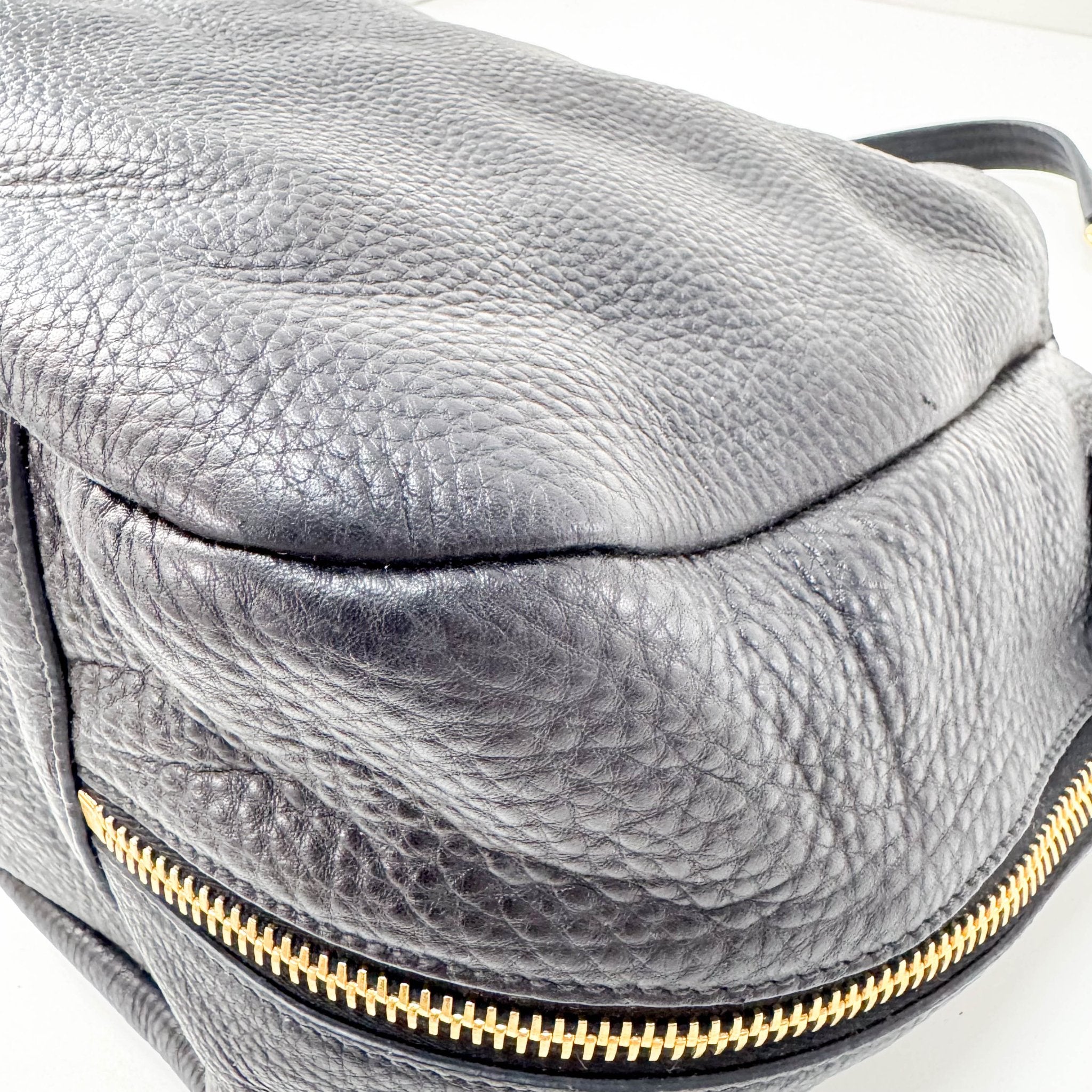 PRADA Black Leather Hobo Shoulder Bag, in , Sold by HIVE PRELOVED - Shoulder Bags, ,