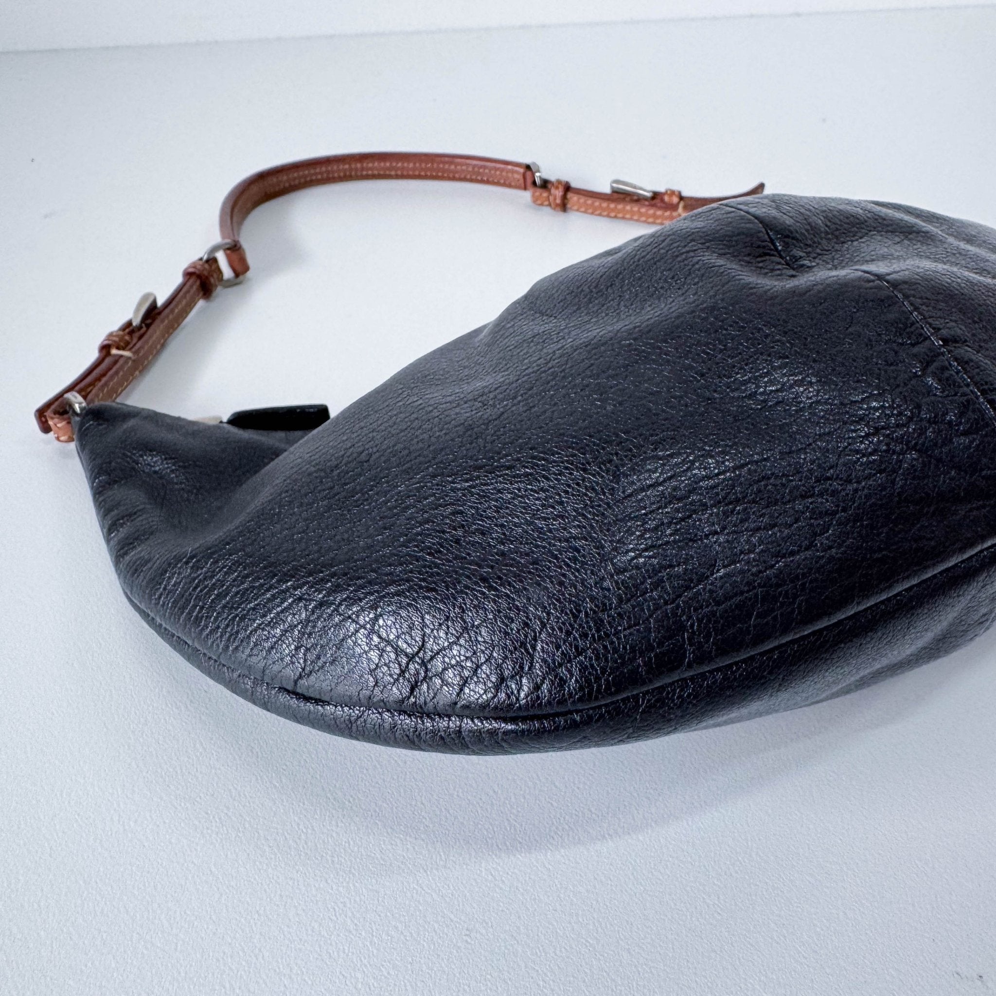 PRADA Black Leather Hobo Shoulder Bag, in , Sold by HIVE PRELOVED - Shoulder Bags, ,