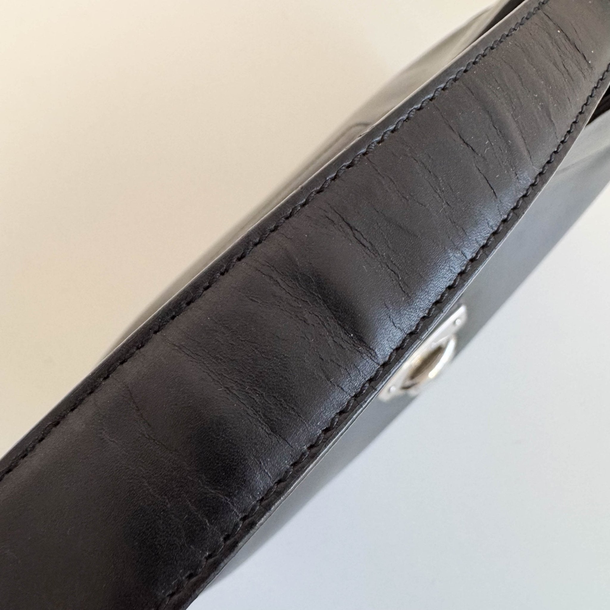 PRADA Black Leather Hobo Shoulder Bag, in , Sold by HIVE PRELOVED - Shoulder Bags, ,